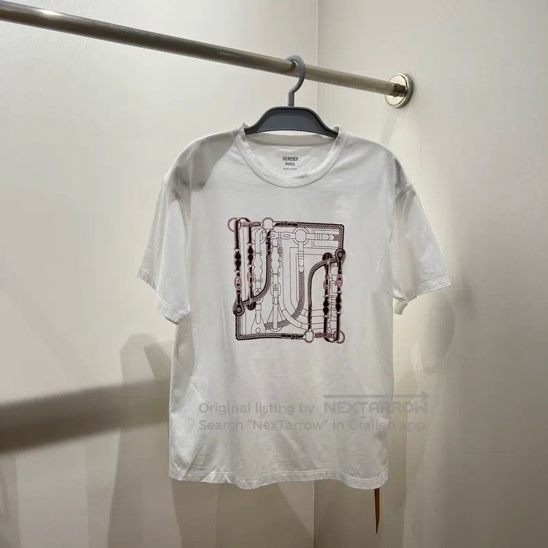 Hermes Hermes 25SS Canoe Round Neck Printed Short Sleeve T-Shirts Size XS / US 0-2 / IT 36-38 - 1 Thumbnail