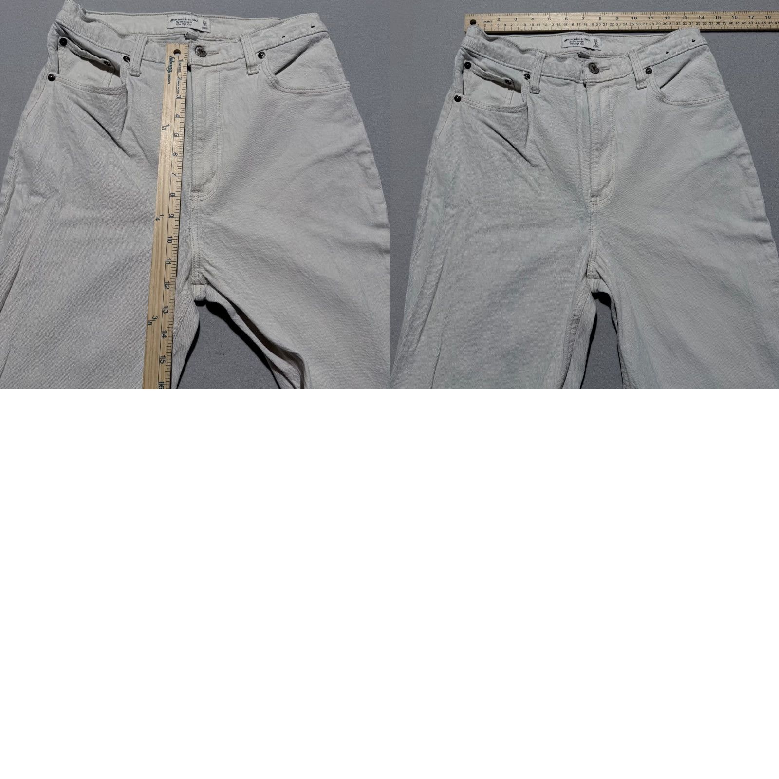 Abercrombie & Fitch Abercrombie & Fitch The 90s Straight Ultra High Rise Jeans Women's Cream - 8 Size 30" / US 8 / IT 44 - 9 Thumbnail