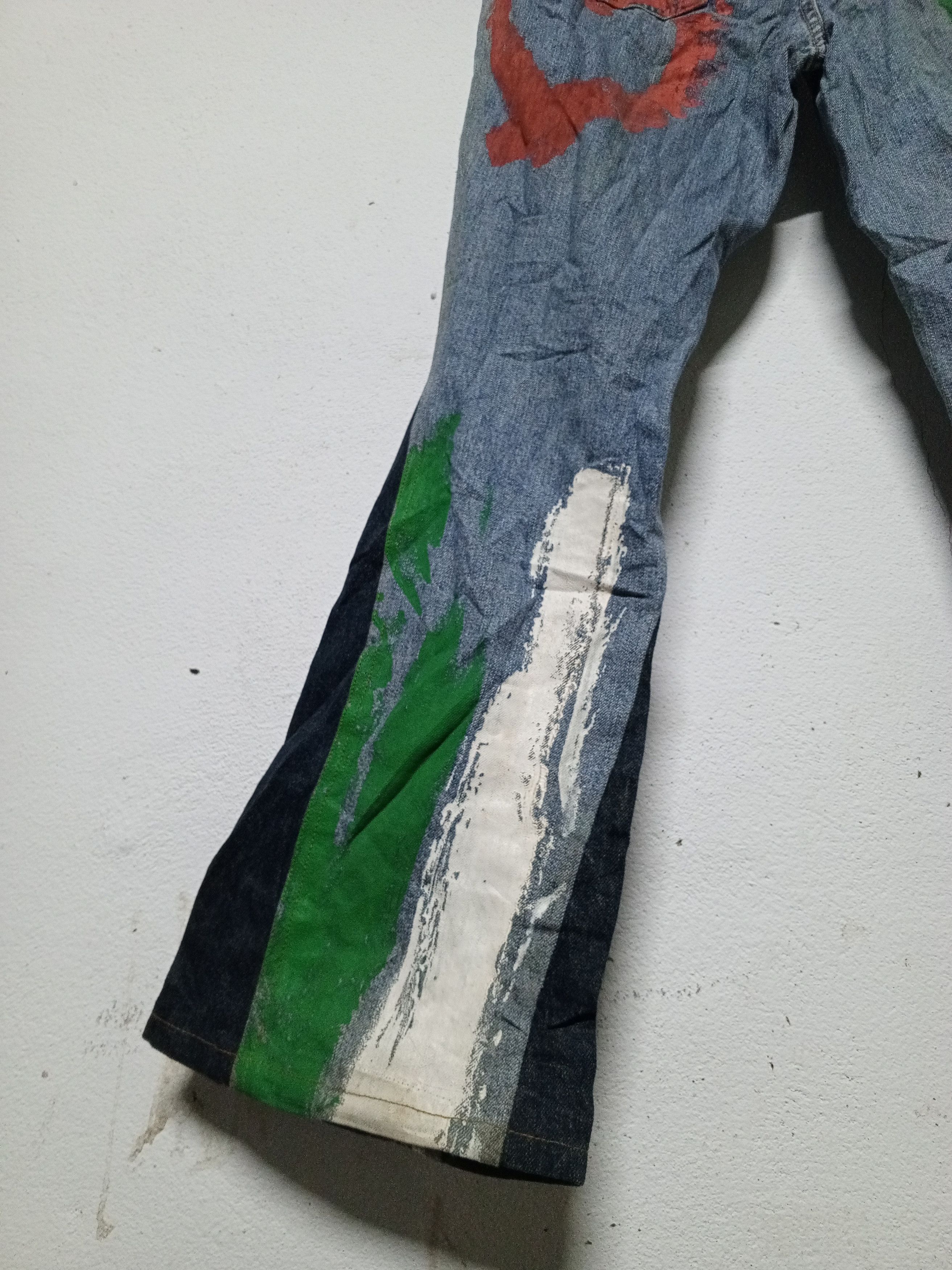 If Six Was Nine × Moschino 💥veryrare💥90s Moschino jeans mix paint Size US 27 - 11 Thumbnail