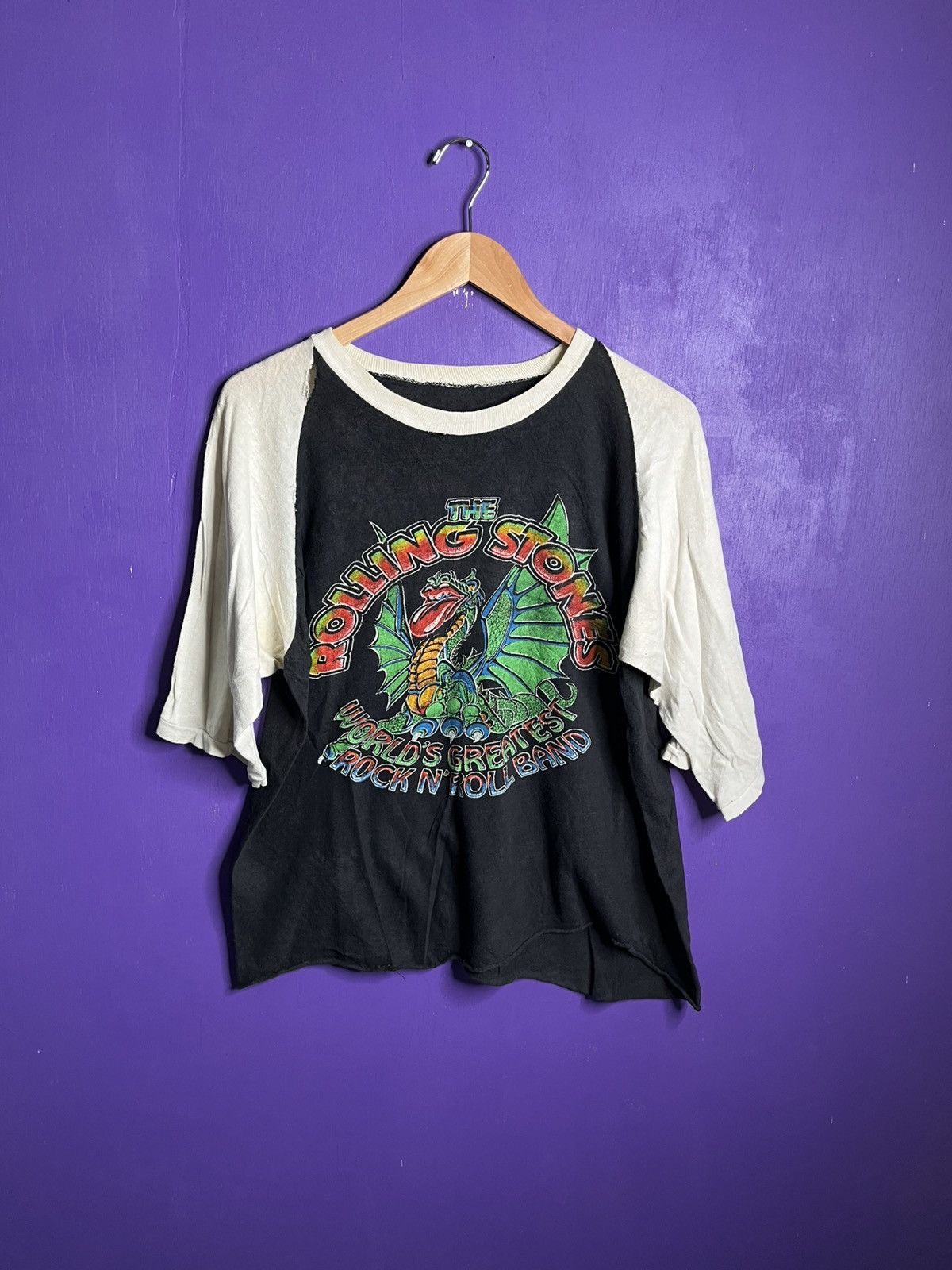 Band Tees × Vintage Vintage 80s Rolling stones greatest rock n roll band raglan Size US M / EU 48-50 / 2 - 1 Thumbnail