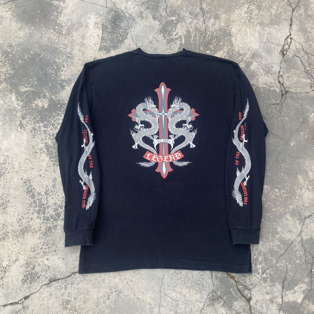 Japanese Brand 🔥 DJ FREE 🔥The Legend of Dragon Fire sleeve hit Size US M / EU 48-50 / 2 - 1 Thumbnail
