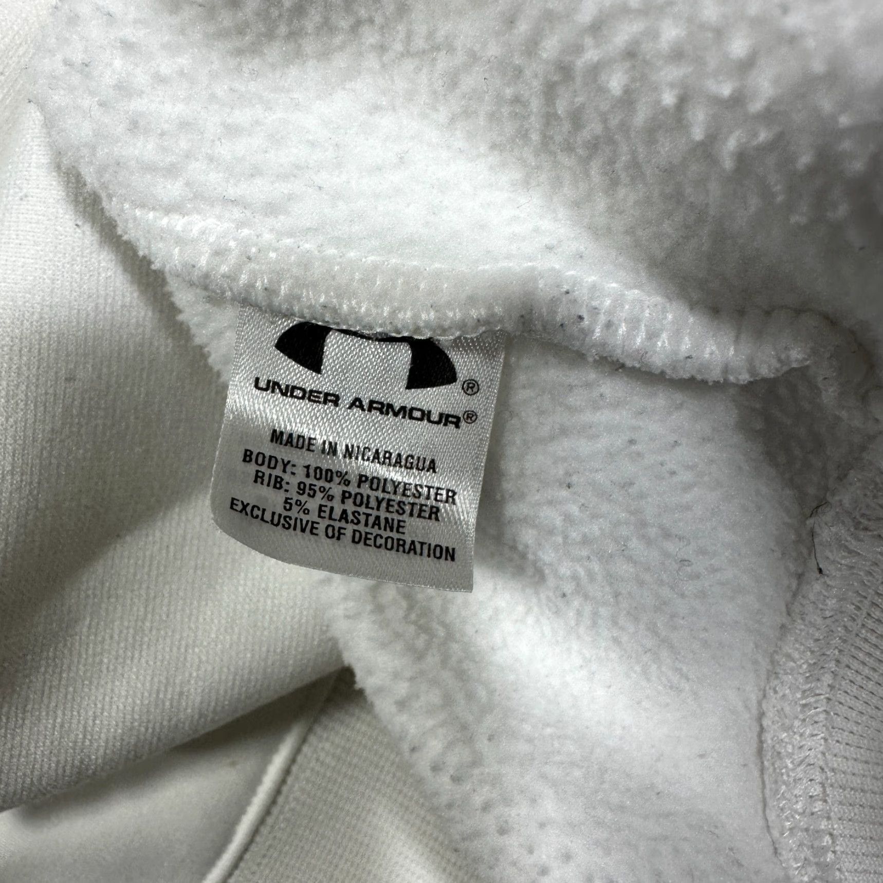 Under Armour Under Armour Hoodie Mens M White Logo Pullover Knit Loose Fit Size US M / EU 48-50 / 2 - 5 Thumbnail