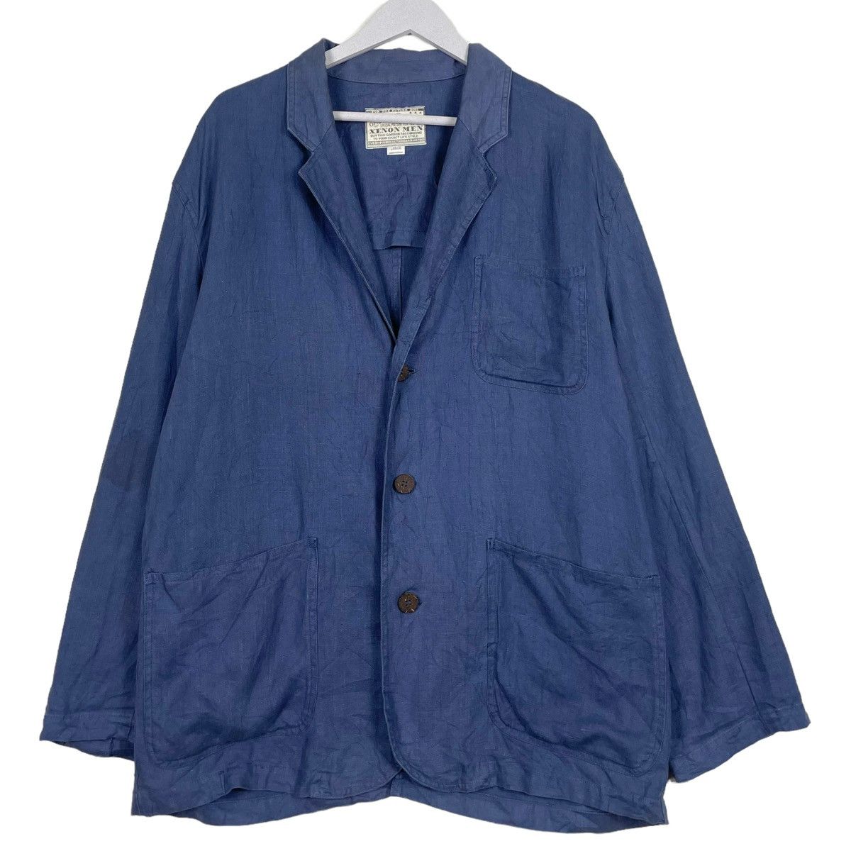 Issey Miyake × Japanese Brand 💥90s XENON MEN INDIGO CHORE WORKER JACKET Size US L / EU 52-54 / 3 - 1 Thumbnail