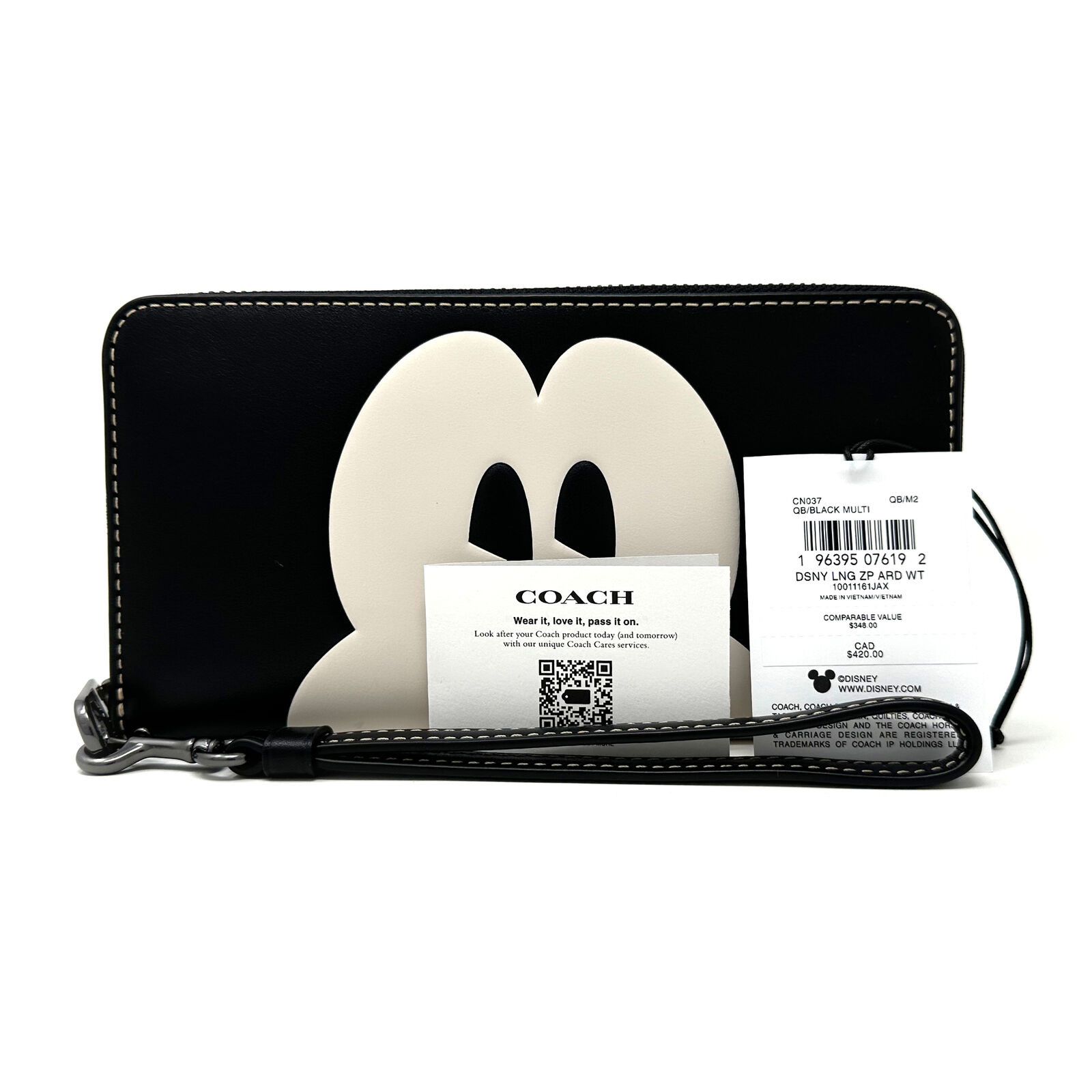 Coach Disney X Coach Long Zip Around Wallet Mickey Mouse CN037 Size ONE SIZE - 8 Thumbnail