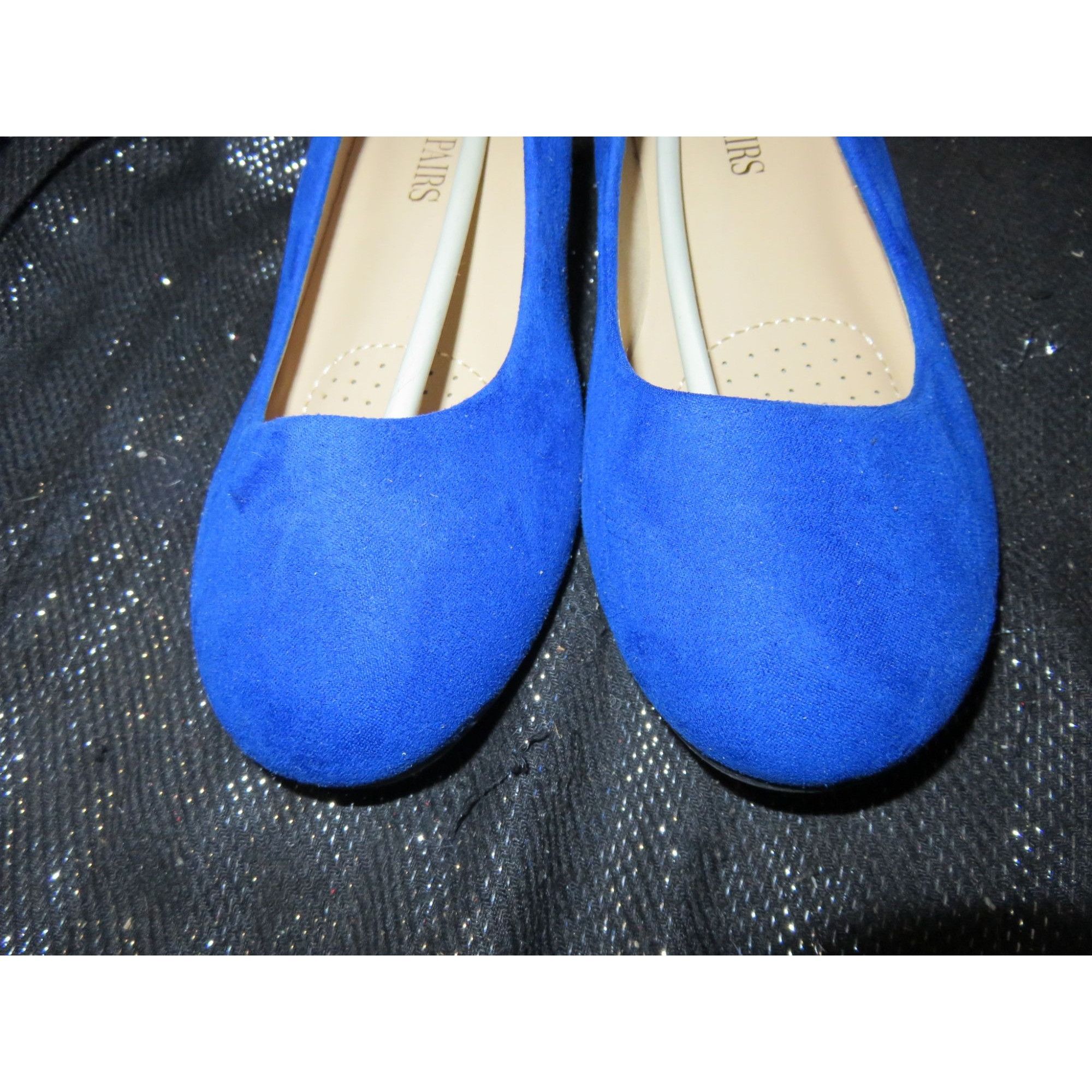 Other Dream Pairs Cobalt Blue Suede Mid Demi Wedge Heel Pump size | Grailed