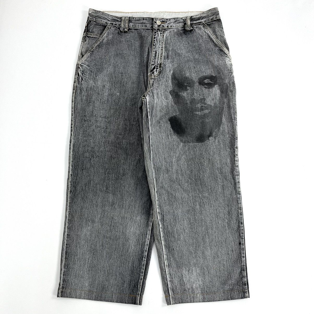 Makaveli × Vintage Vintage 2pac Makaveli Baggy Jeans Lyrics Printed Artworks Size US 40 / EU 56 - 1 Thumbnail