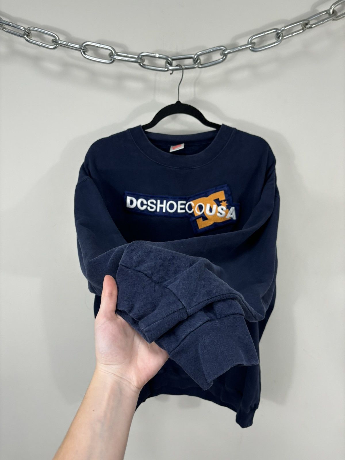 DC Vintage DC Shoes USA Hype Y2K Big Logo Blue Sweatshirt Size US XL / EU 56 / 4 - 6 Thumbnail