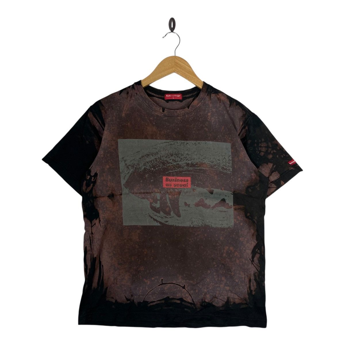 Barbara Kruger Barbara Kruger “Business as Usual” Graphic Acid Wash T-Shirt Size US L / EU 52-54 / 3 - 1 Thumbnail