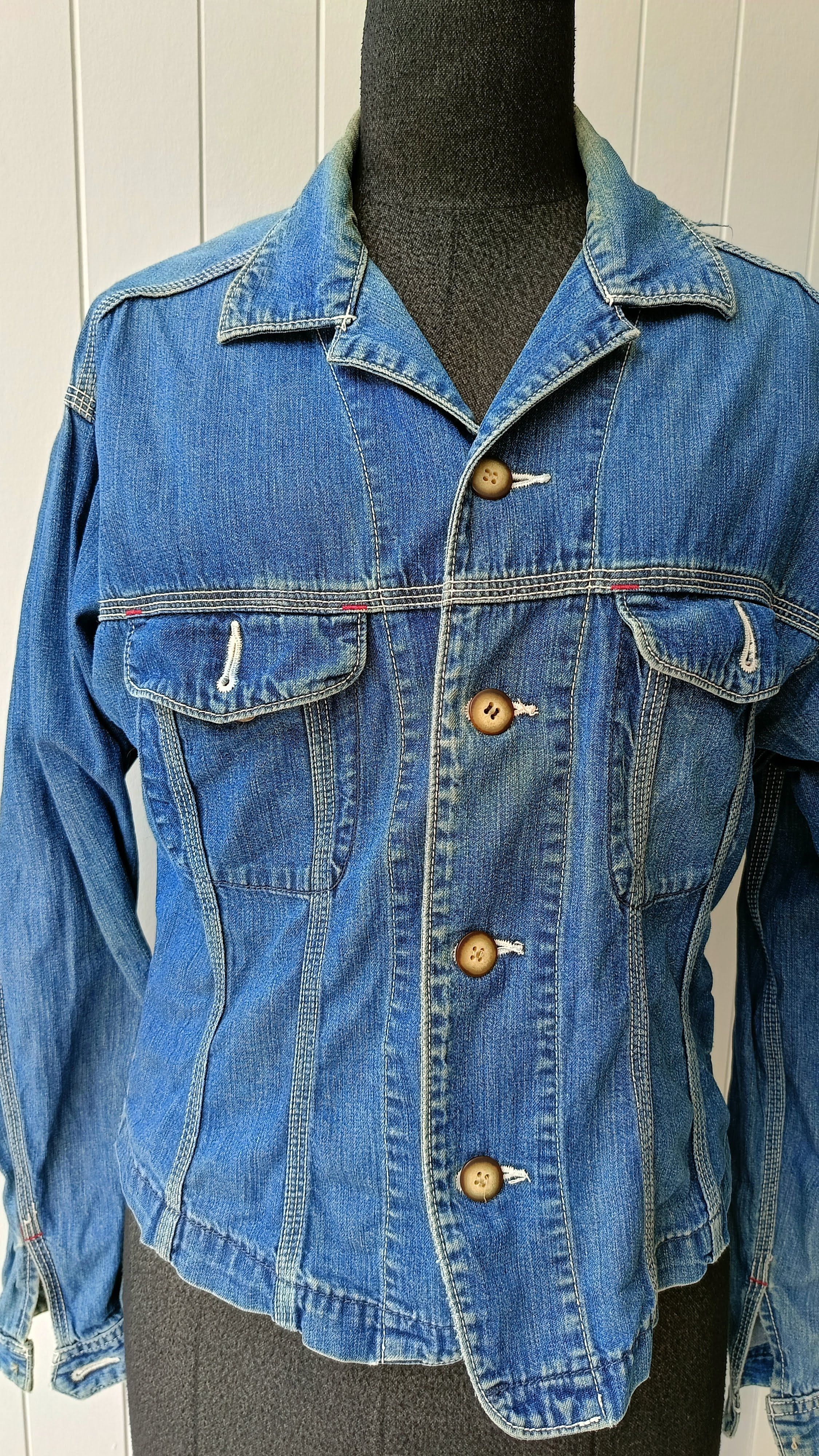 45rpm 45RPM by R Japan 90s denim line indigo slim ladies jacket Size S / US 4 / IT 40 - 4 Thumbnail