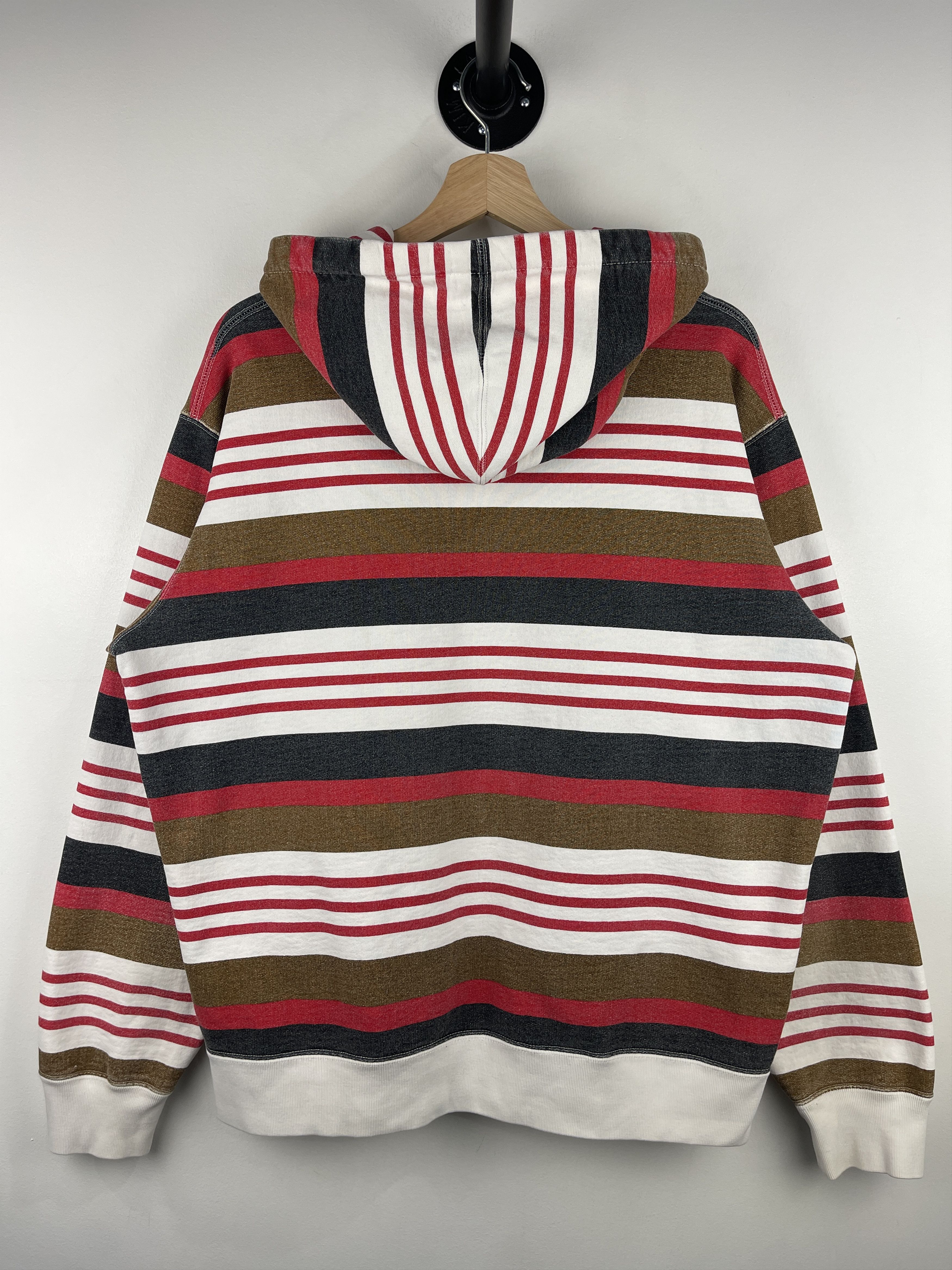 Supreme Supreme SS18 Striped Red Hoodie Size US M / EU 48-50 / 2 - 2 Thumbnail