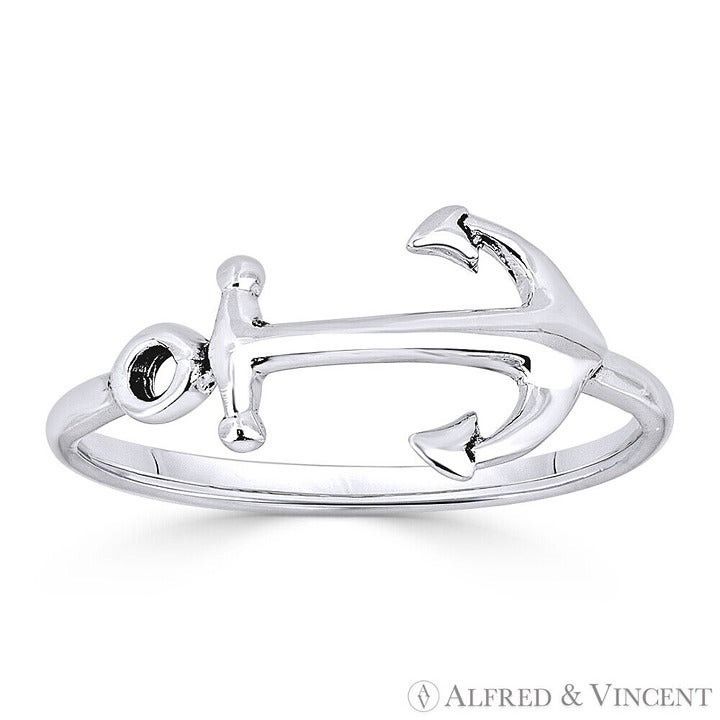 Other Anchor Sailor's Luck Stackable Ring in .925 Sterling Silver Size ONE SIZE - 1 Preview