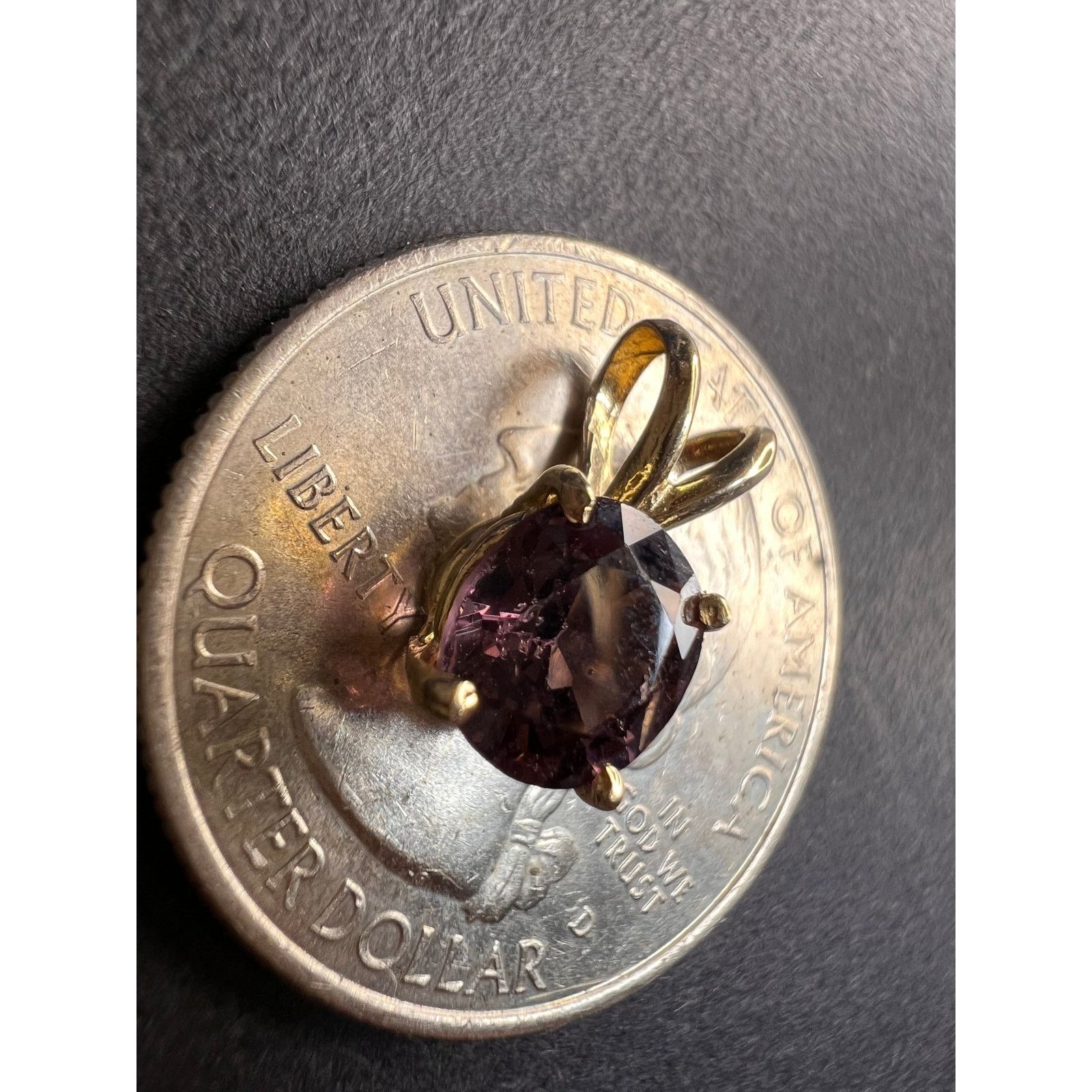 Other 14k gold Violet purple spinel pendant Size ONE SIZE - 13 Thumbnail
