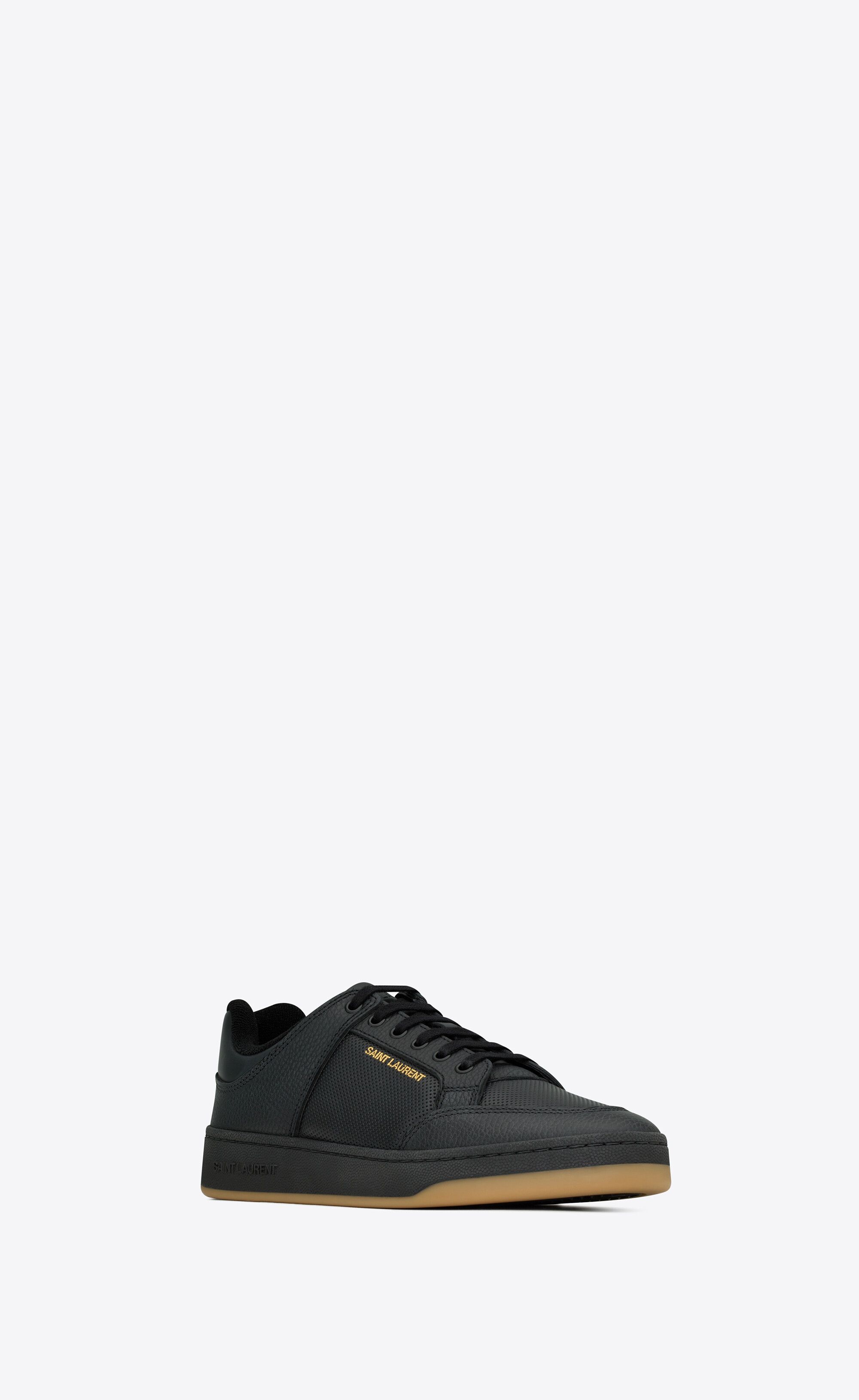Saint Laurent Paris o1s1wg110126 713600 SL/61 Low Top Sneakers Leather in Noir Size US 7 / EU 40 - 4 Thumbnail
