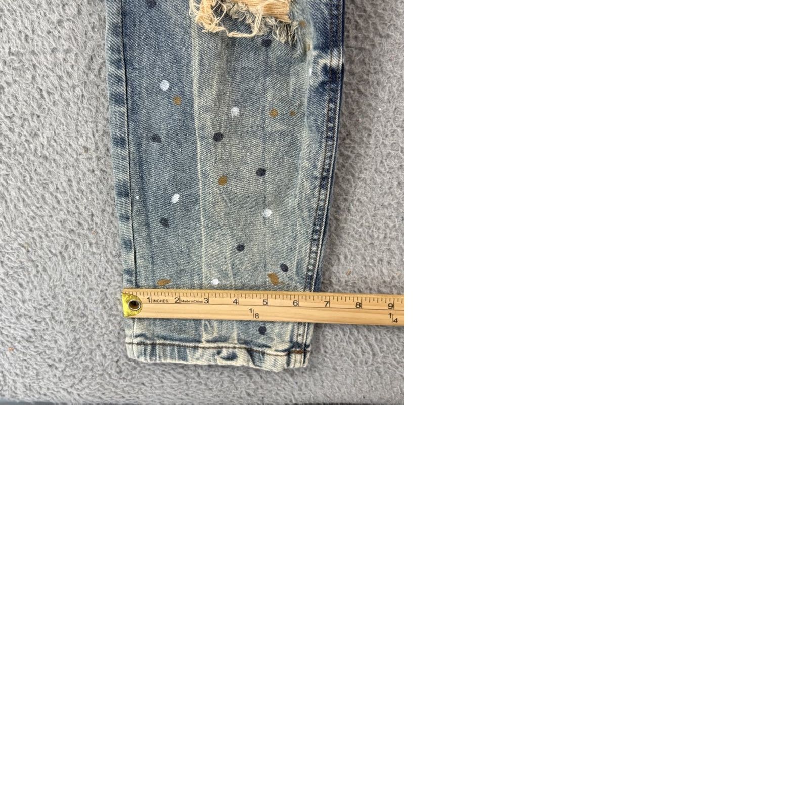 Vintage AHP Another Hype Piece Skinny Jeans Distressed Ripped Acid Wash Blue 38x32 Denim Slim Distressed 5-Pocket Mens Jeans Size US 38 / EU 54 - 9 Thumbnail