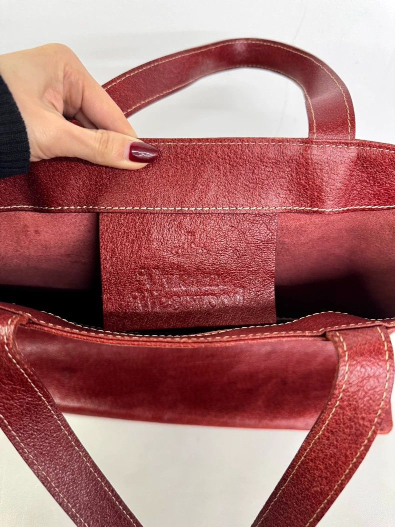Vivienne Westwood Vivienne Westwood size os Brown leather tote bag with wine Size ONE SIZE - 7 Thumbnail