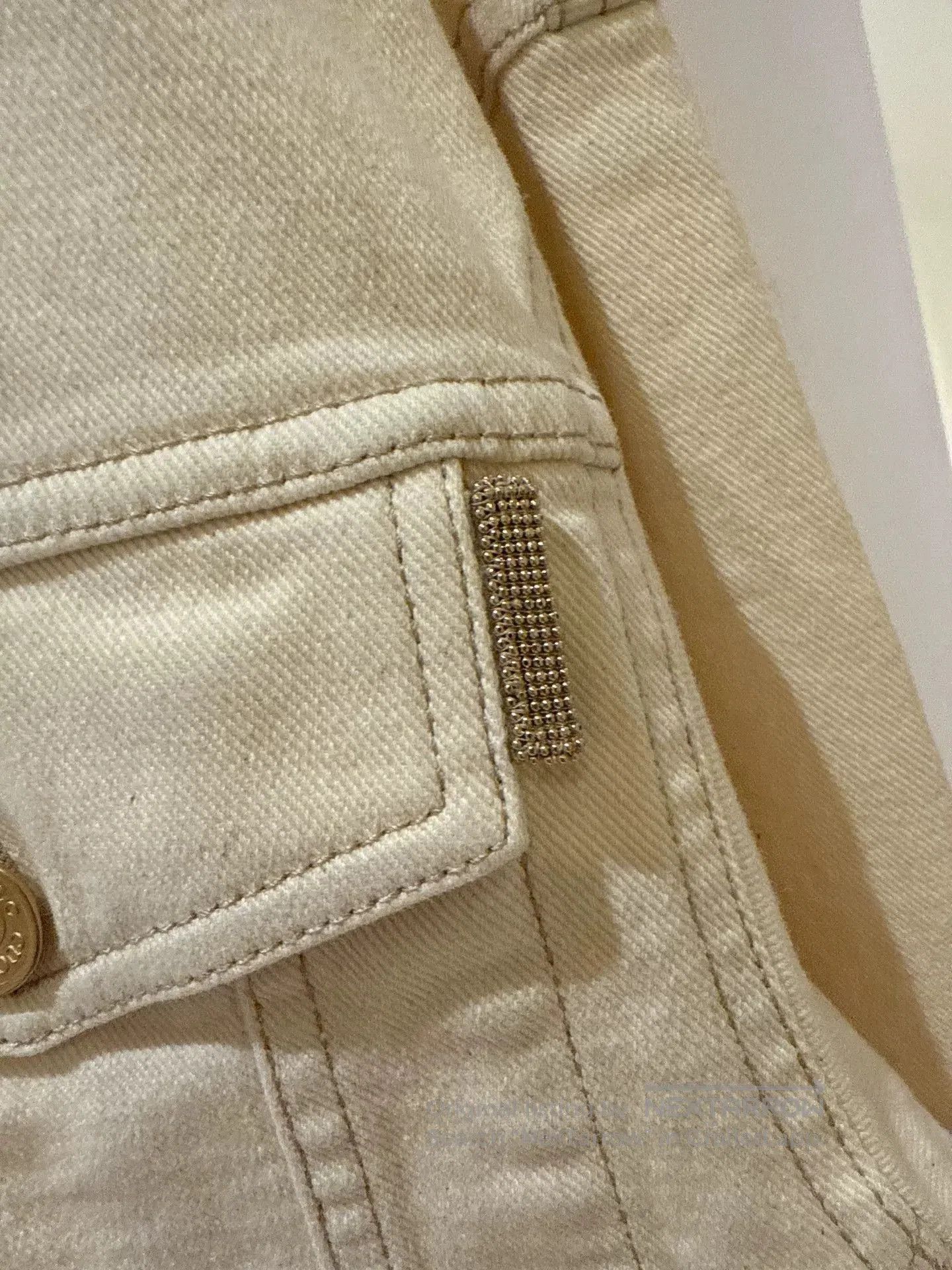 Brunello Cucinelli Brunello Cucinelli White Denim Jacket. Size US XS / EU 42 / 0 - 5 Thumbnail