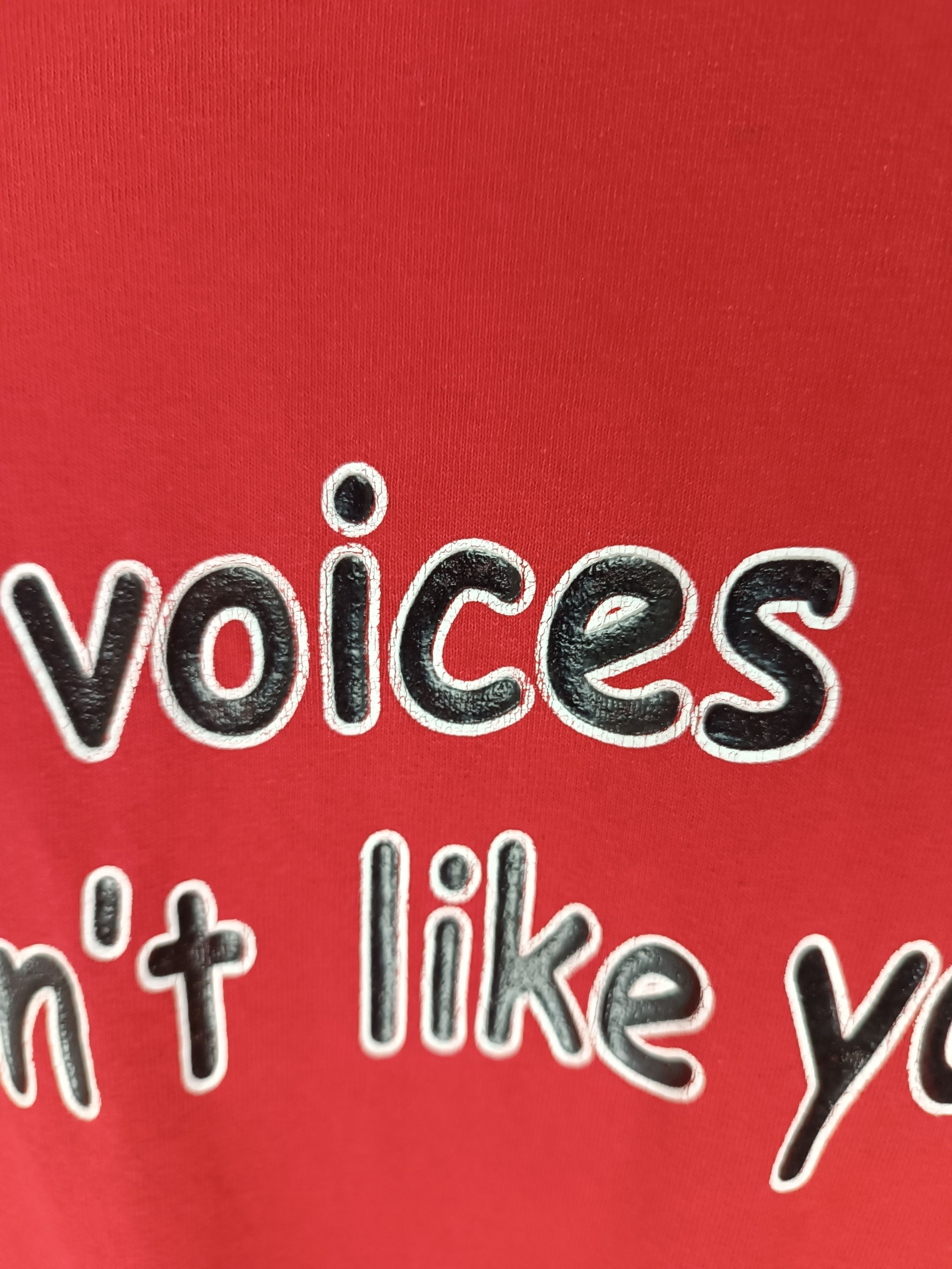 Other VINTAGE Y2K ADULT HUMOR "I HEAR VOICES" QUOTES FUNNY TEE Size US XL / EU 56 / 4 - 10 Thumbnail