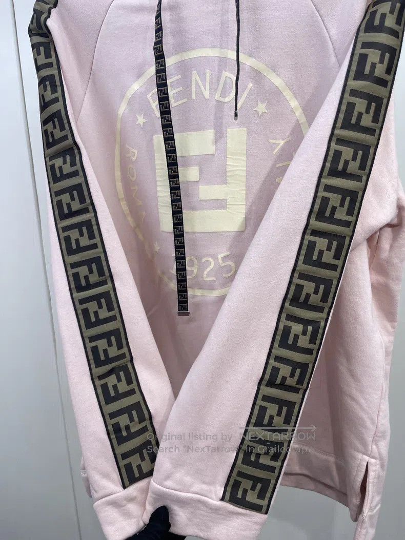 Fendi Fendi Pink Hooded Drawstring Sweatshirt Size S / US 4 / IT 40 - 4 Thumbnail