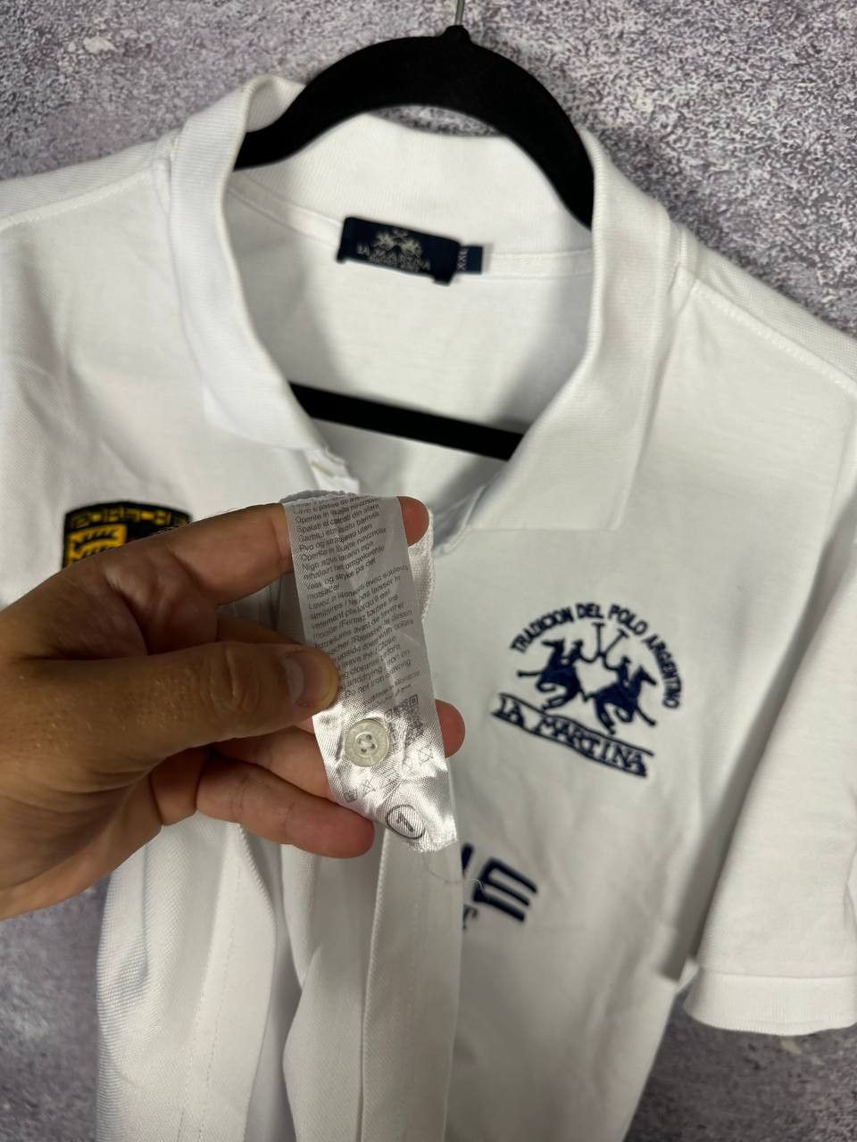La Martina La Martina Porsche White Polo Men's Rugby Team Big Printed Size US XXL / EU 58 / 5 - 10 Thumbnail