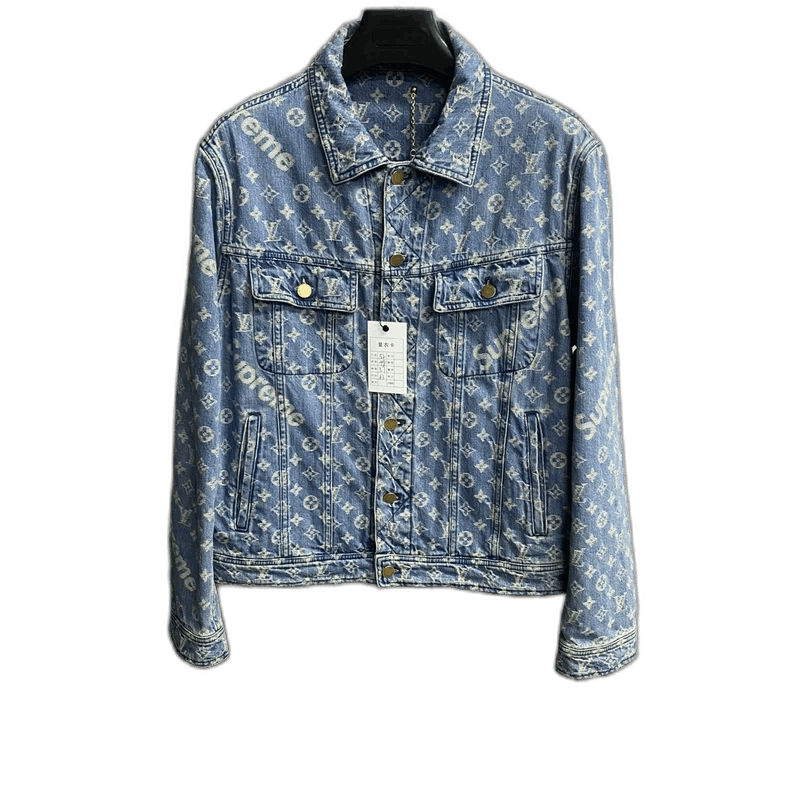 Louis Vuitton Louis Vuitton Supreme Blue Denim Jacket-yf Size US L / EU 52-54 / 3 - 1 Thumbnail