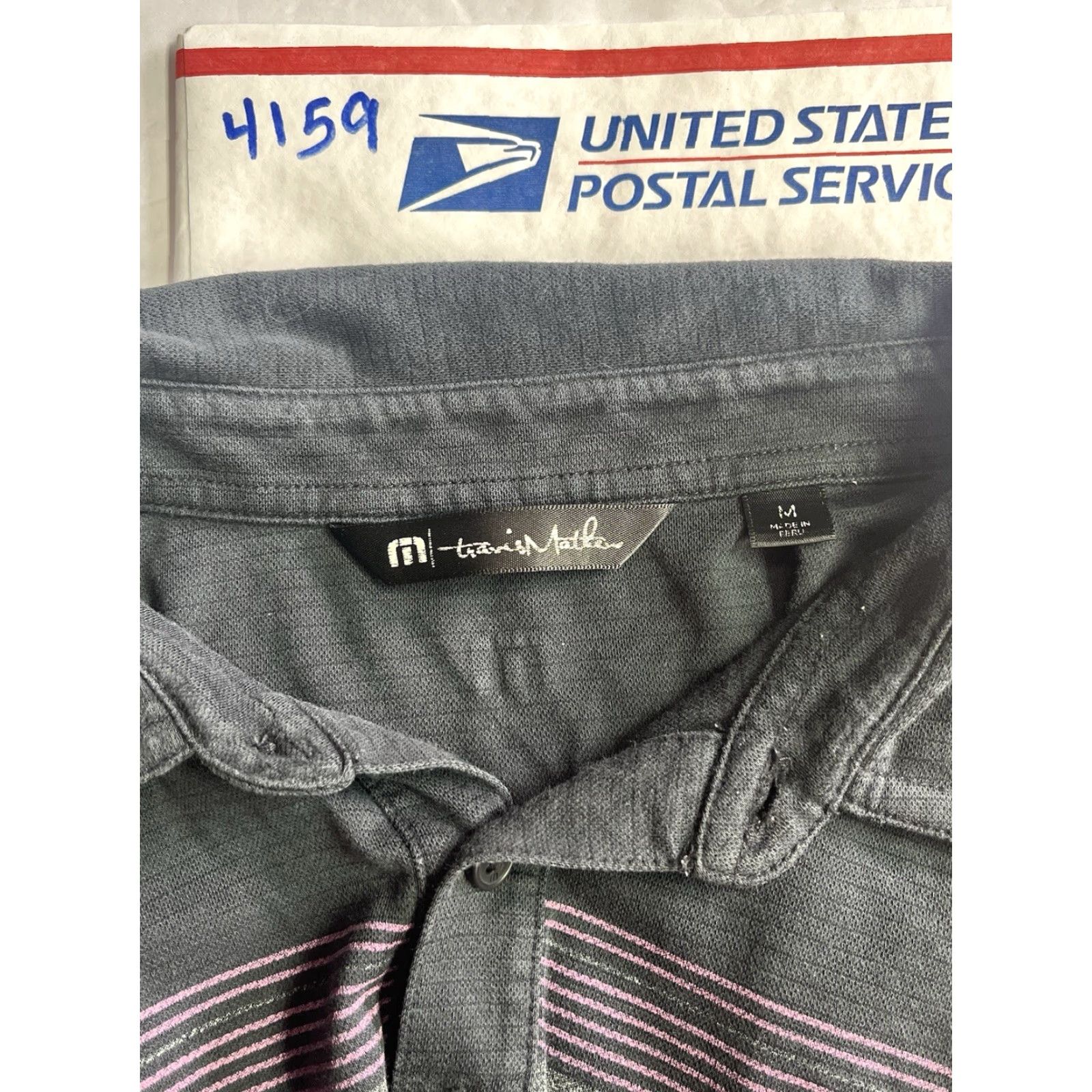 TravisMathew Travis Mathew Polo Shirt Men Medium Black Gray Performance Golf Short Sleeve Size US M / EU 48-50 / 2 - 8 Thumbnail