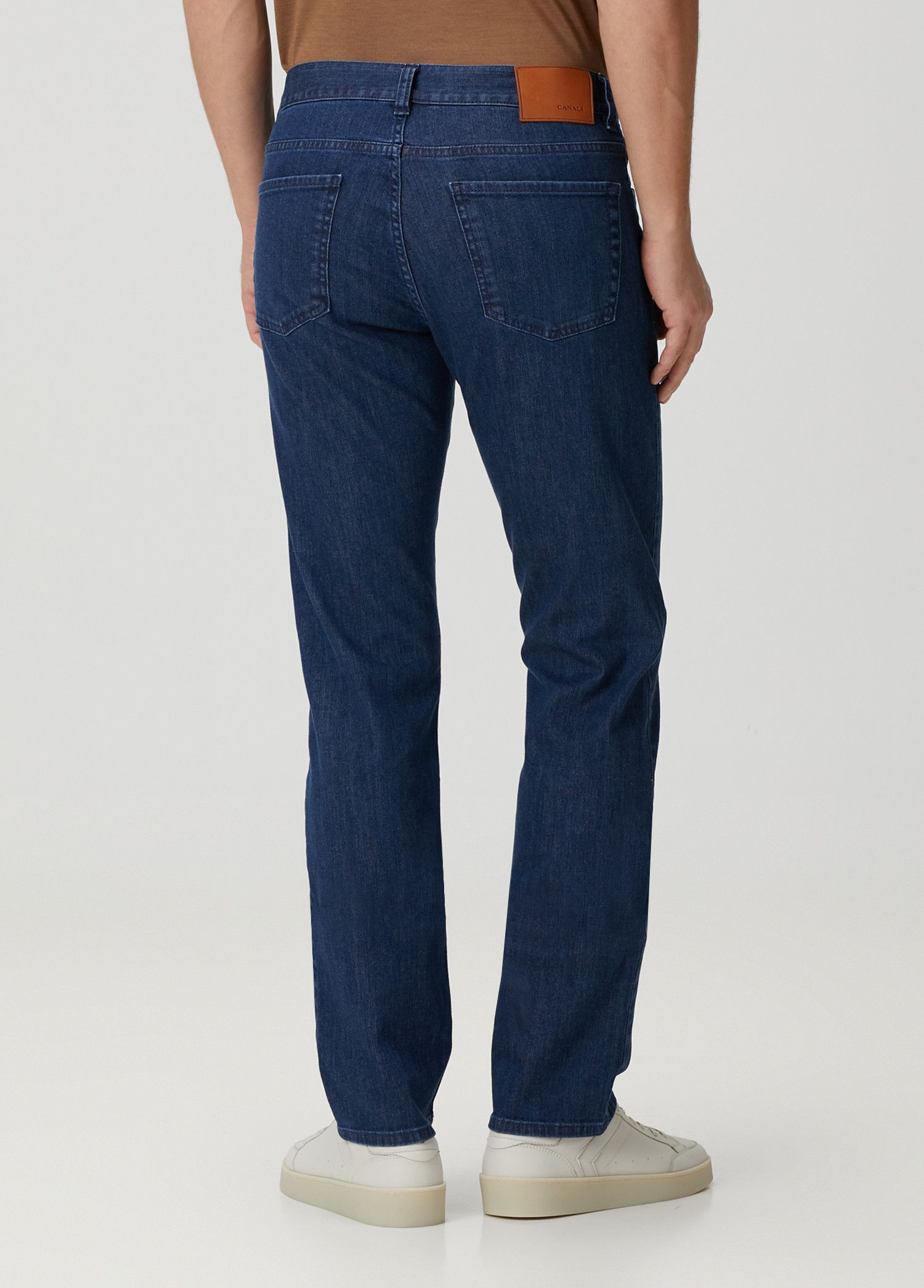 Canali CANALI blue mid rise straight leg jeans Size 34 q Size US 34 / EU 50 - 3 Thumbnail