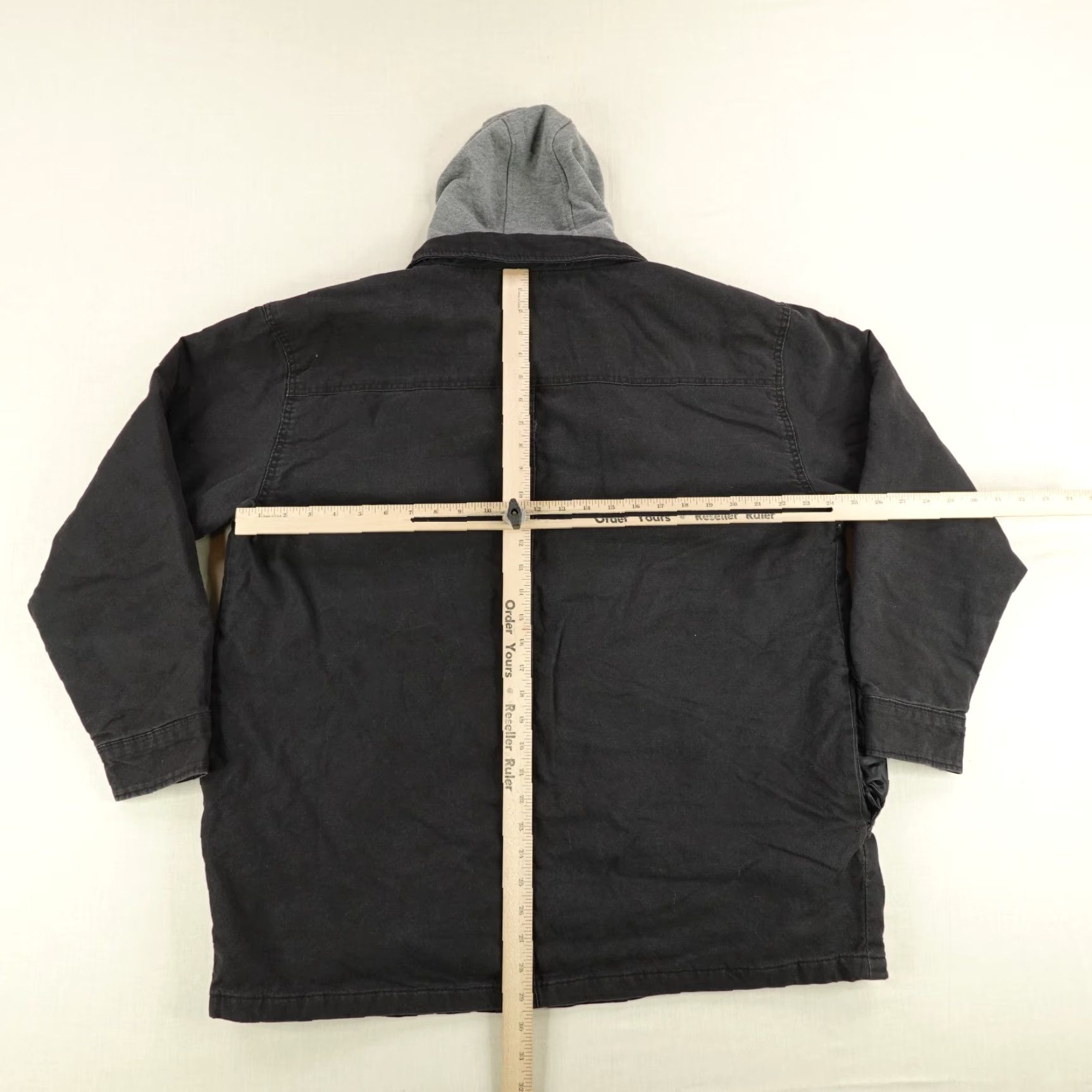 Dickies Dickies Jacket Mens XL Black Quilt Lined Hooded Chore Work Coat Zip Snap Hoodie Shirt Size US XL / EU 56 / 4 - 6 Thumbnail