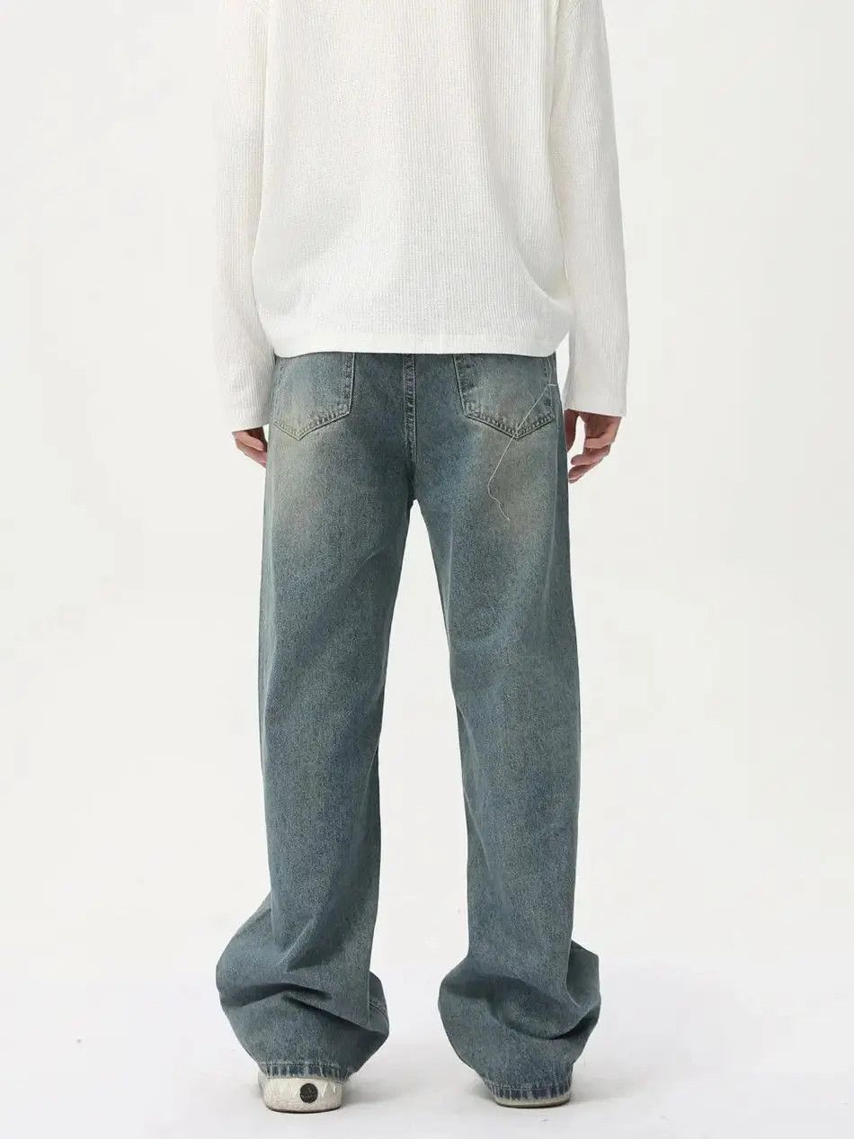 Japanese Brand Retro high street straight leg wide leg jeans Size US 32 / EU 48 - 4 Thumbnail