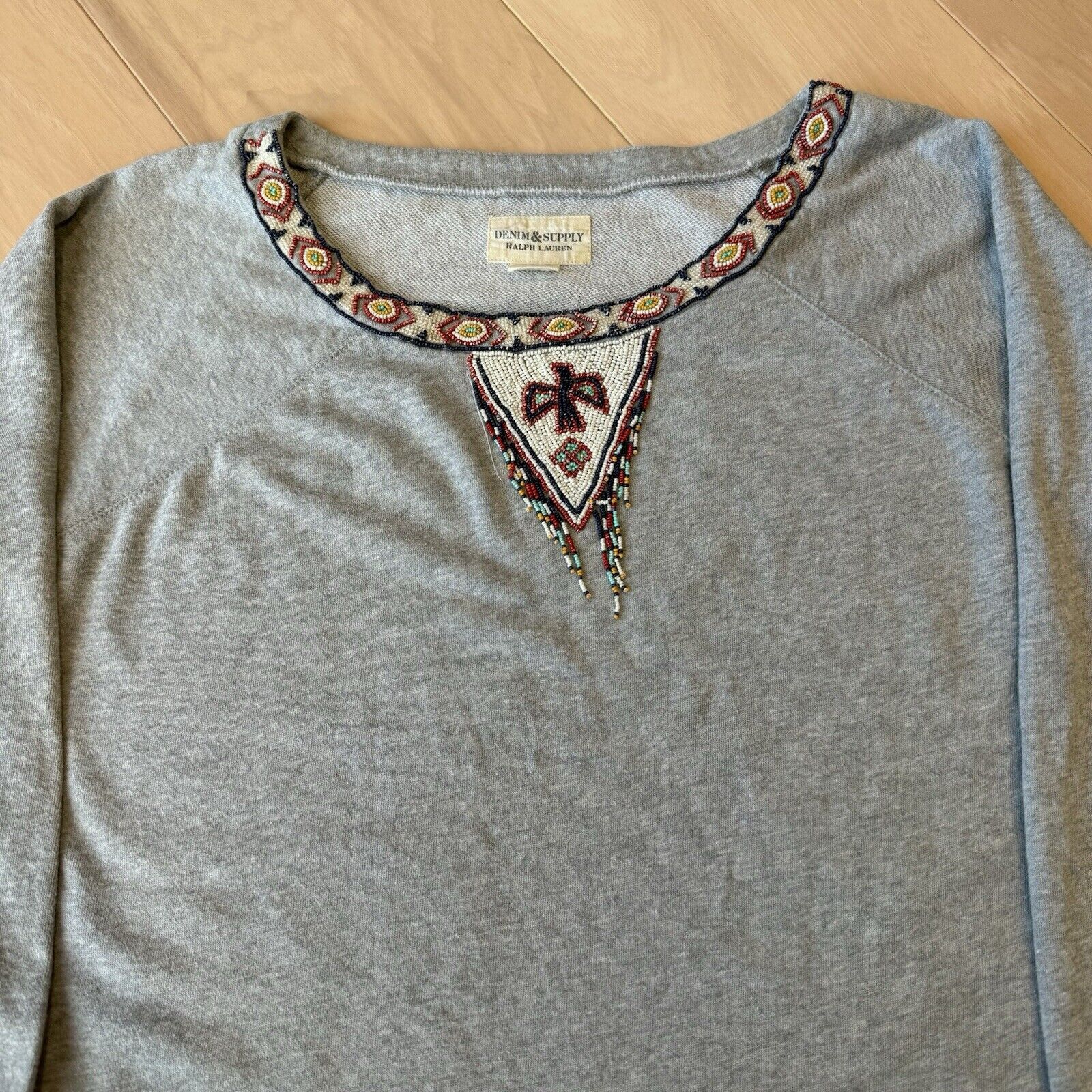 Polo Ralph Lauren Denim & Supply Ralph Lauren Sweatshirt Women's S Gray Aztec Size S / US 4 / IT 40 - 3 Thumbnail