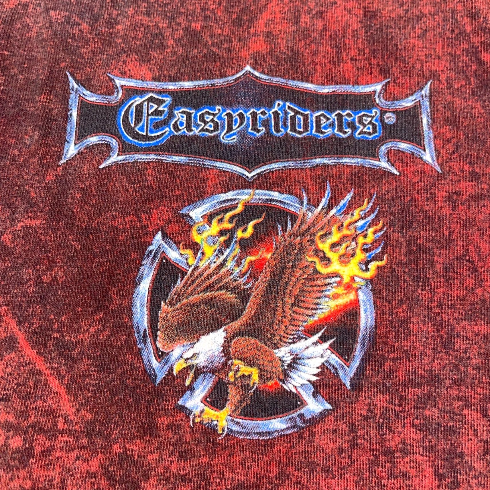 Anvil Easyriders Shirt Men XL Red Tank Top Biker Eagle Fire Flames Iron Cross Tie Dye Graphic Print Vintage Anvil T-Shirt USA 80s Motorcycle Logo Mens Size US XL / EU 56 / 4 - 4 Thumbnail