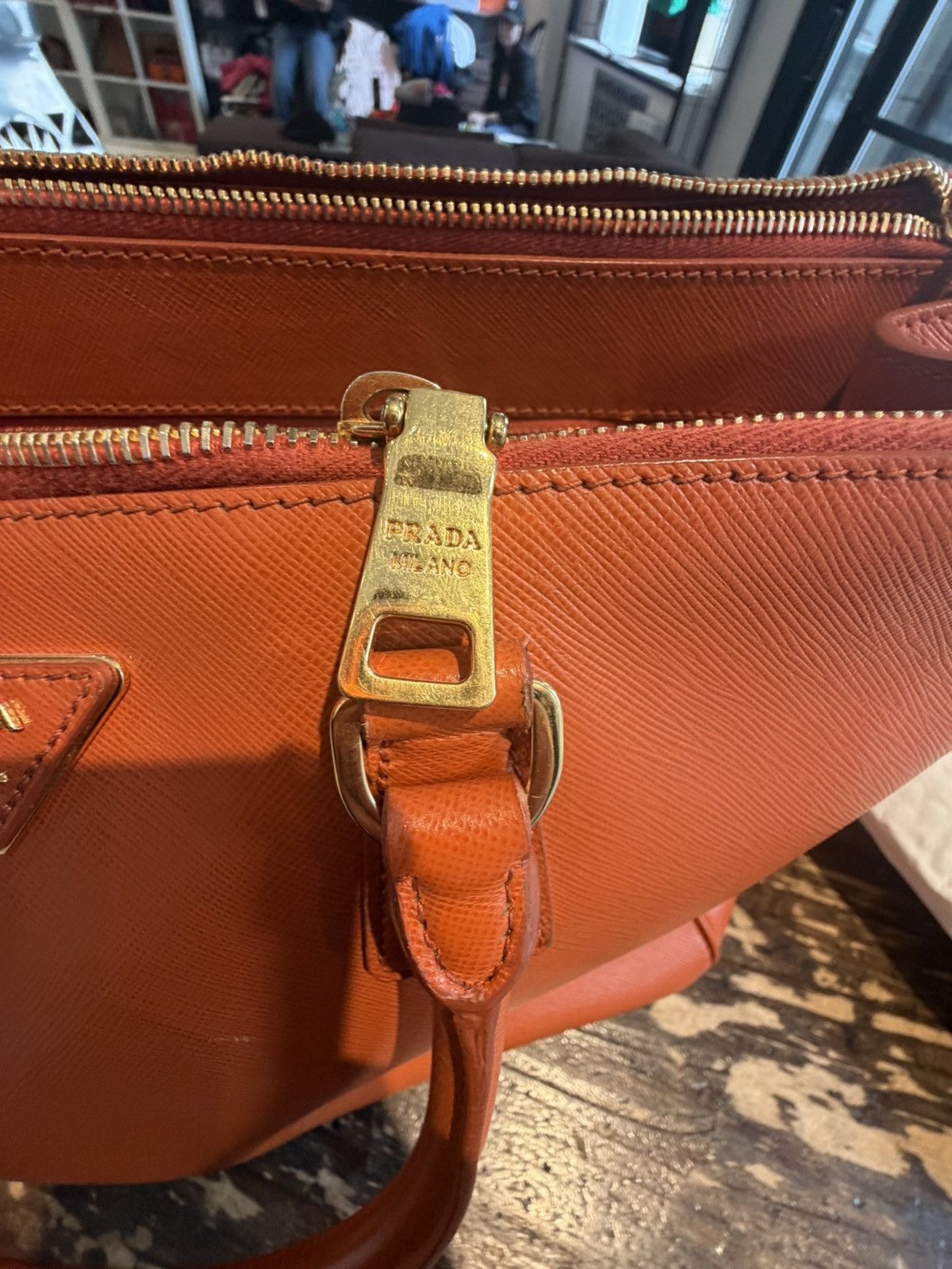 Prada Prada Galleria Saffiano Leather Tote – Papaya ✨ Size ONE SIZE - 17 Thumbnail