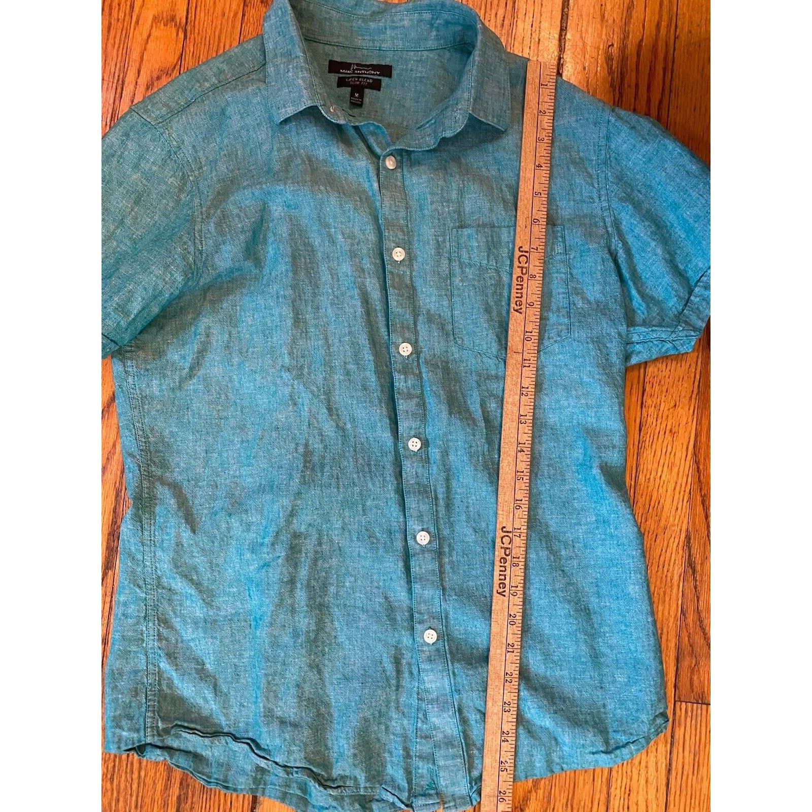 Marc Anthony Marc Anthony Linen Blend Shirt Mens Slim Fit Medium Green Grailed