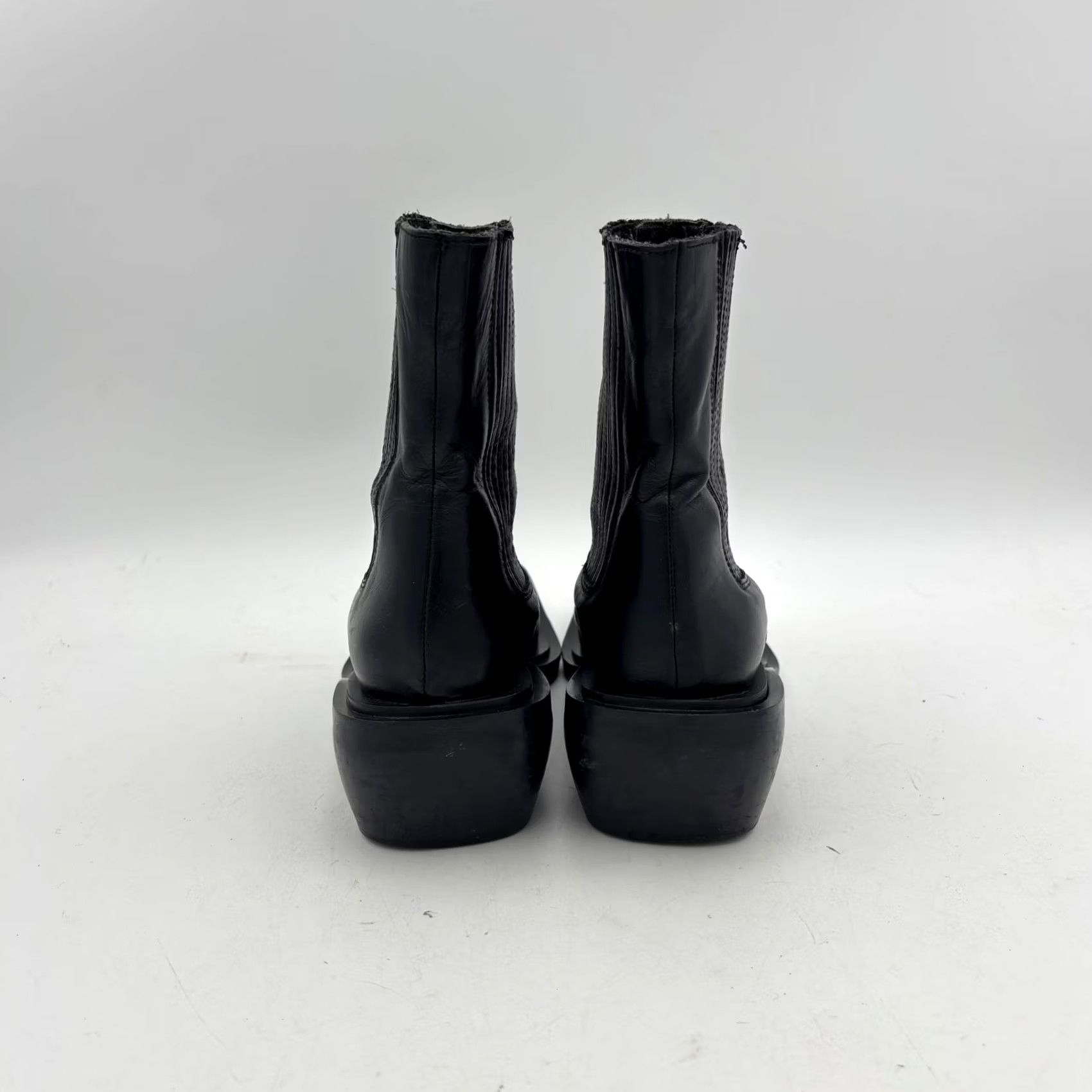 ALOHAS Alohas Leather Ranch Boots Western Black 39 US 8.5 Women's Size US 9 / IT 39 - 4 Thumbnail