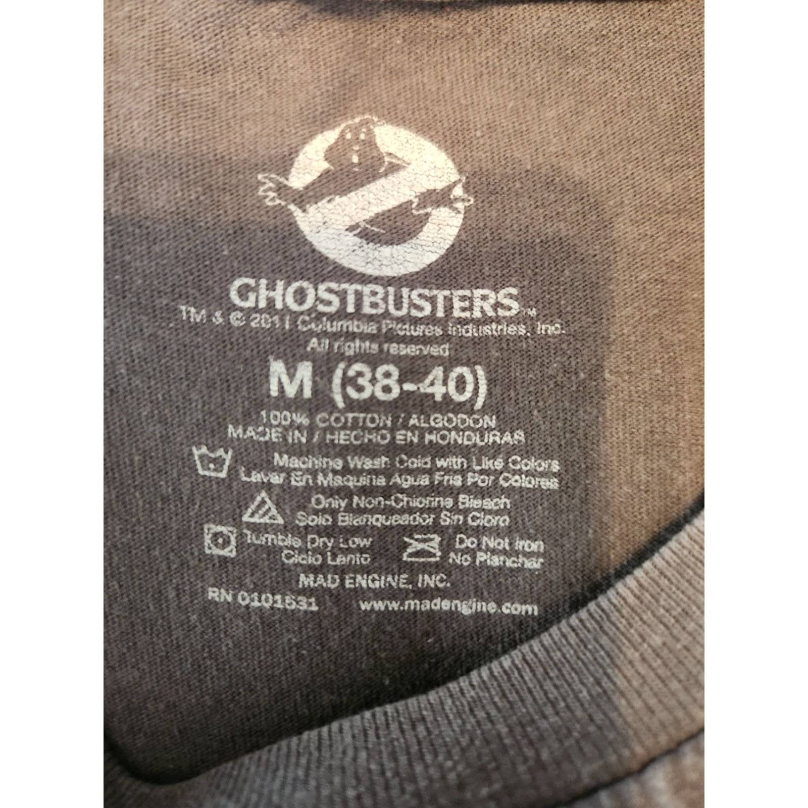 Vintage Ghostbusters Mens T-Shirt Gray Dr. Peter Venkman Short Sleeve Medium Crew Neck Cotton Graphic Print 2010-2019 Mens Regular Vintage? Size US M / EU 48-50 / 2 - 5 Thumbnail