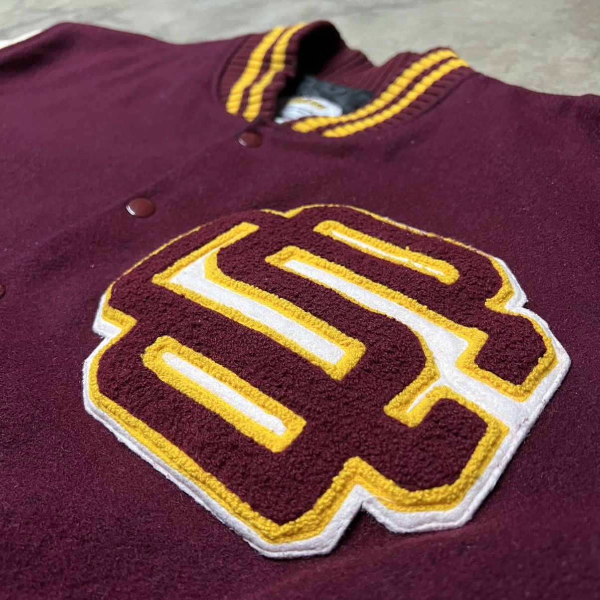 Vintage Vintage 80’s USC 🇺🇸 Leather-Sleeve Varsity Letterman Jacket Size US XXL / EU 58 / 5 - 4 Thumbnail