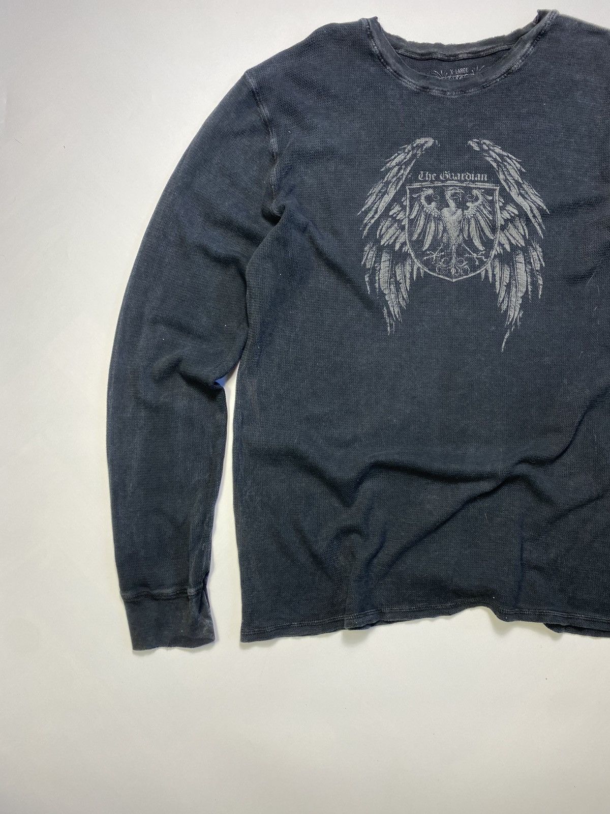 Affliction × Vintage CRAZY Y2K AFFLICTION LONG SLEEVE THERMAL SKULLS GOTH OPIUM Size US XL / EU 56 / 4 - 8 Thumbnail
