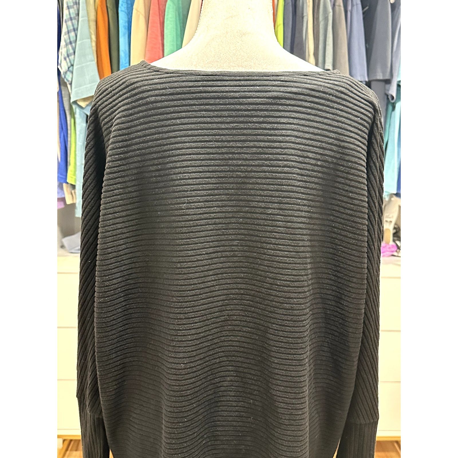 Other Caslon Ribbed Top Dolman Sleeves Snap Cuffs Long Sleeve 1X Size XL / US 12-14 / IT 48-50 - 7 Thumbnail