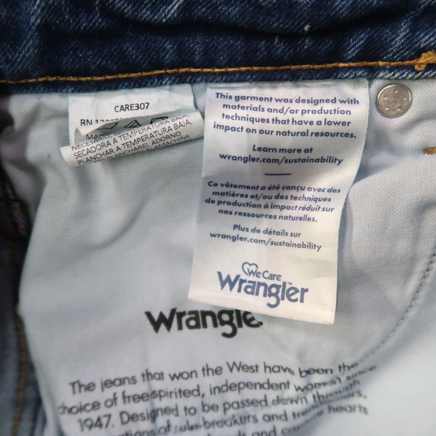 Wrangler Wrangler Wild West Jeans Women’s 30 603 High Rise Straight Stretch Western wear Size 30" / US 8 / IT 44 - 7 Thumbnail