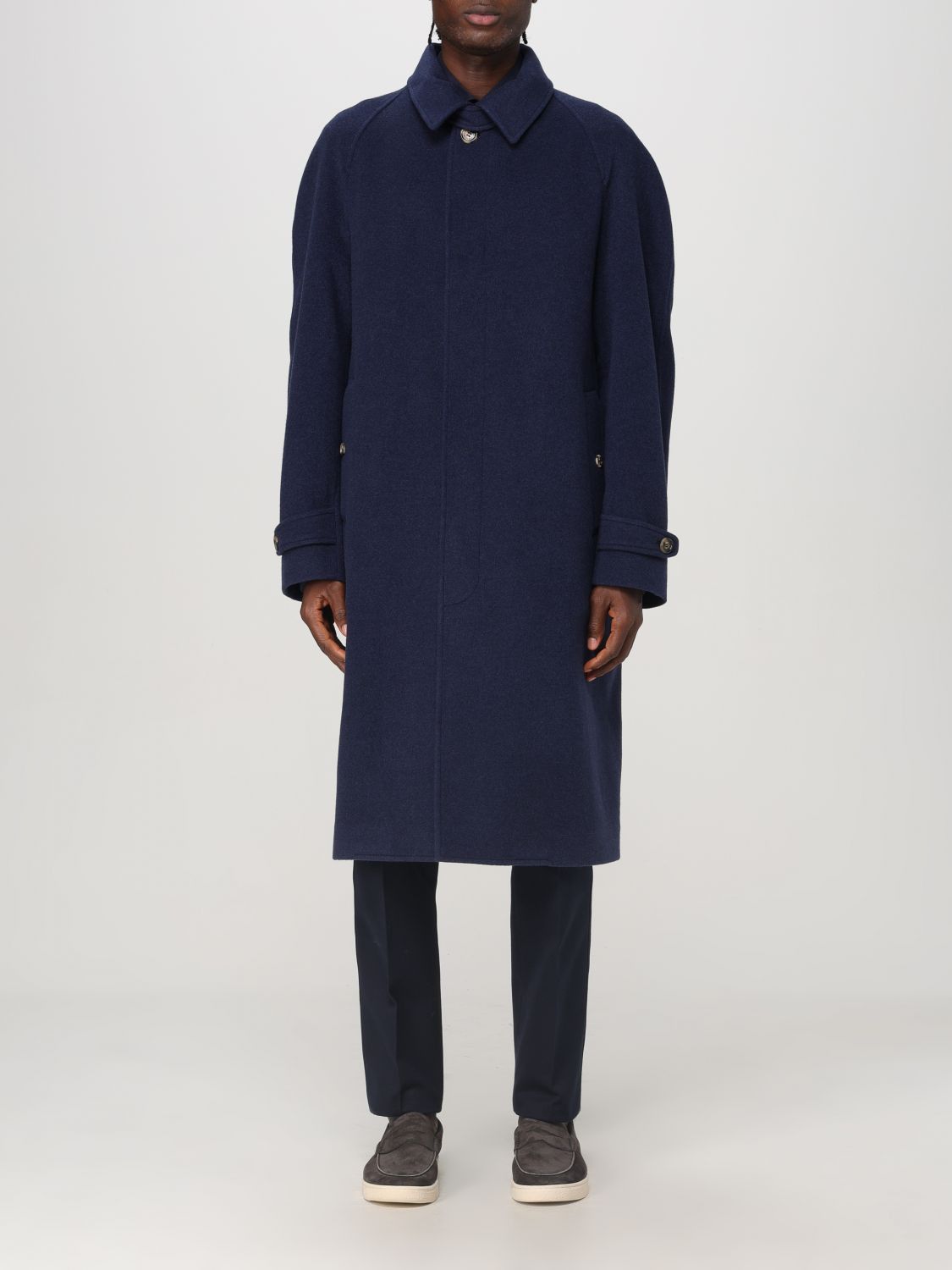 Brunello Cucinelli Brunello Cucinelli Trench Coat Men Blue Size US M / EU 48-50 / 2 - 1 Thumbnail