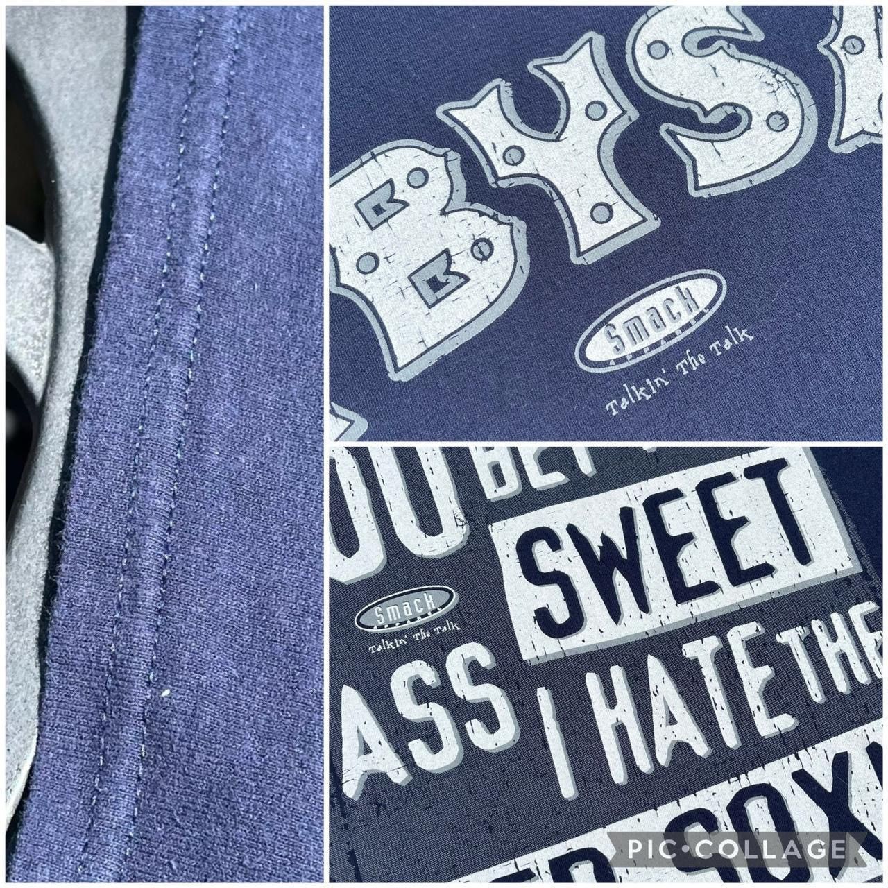 MLB × Vintage Vintage Y2K Gildan Smack Talk Red Sox Baseball Tshirt Size US L / EU 52-54 / 3 - 3 Thumbnail