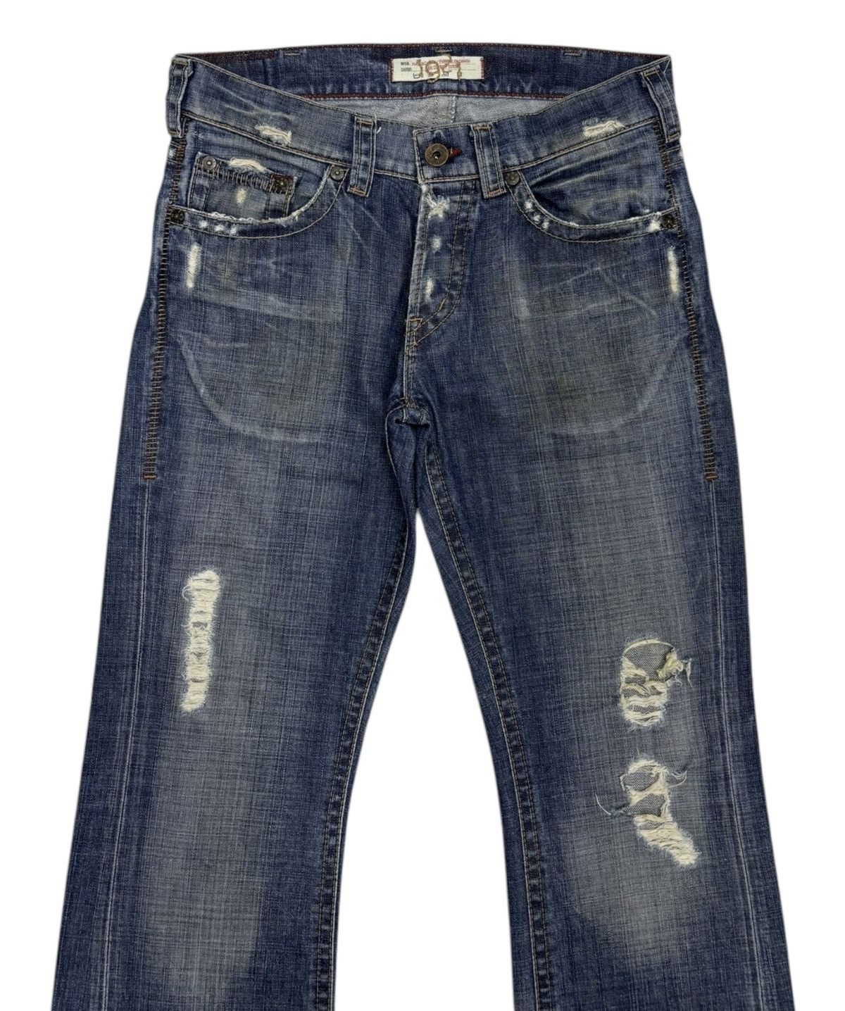 If Six Was Nine Flare Jeans Ripped Made in Canada 1921 Y2K True Religion Size US 32 / EU 48 - 2 Thumbnail
