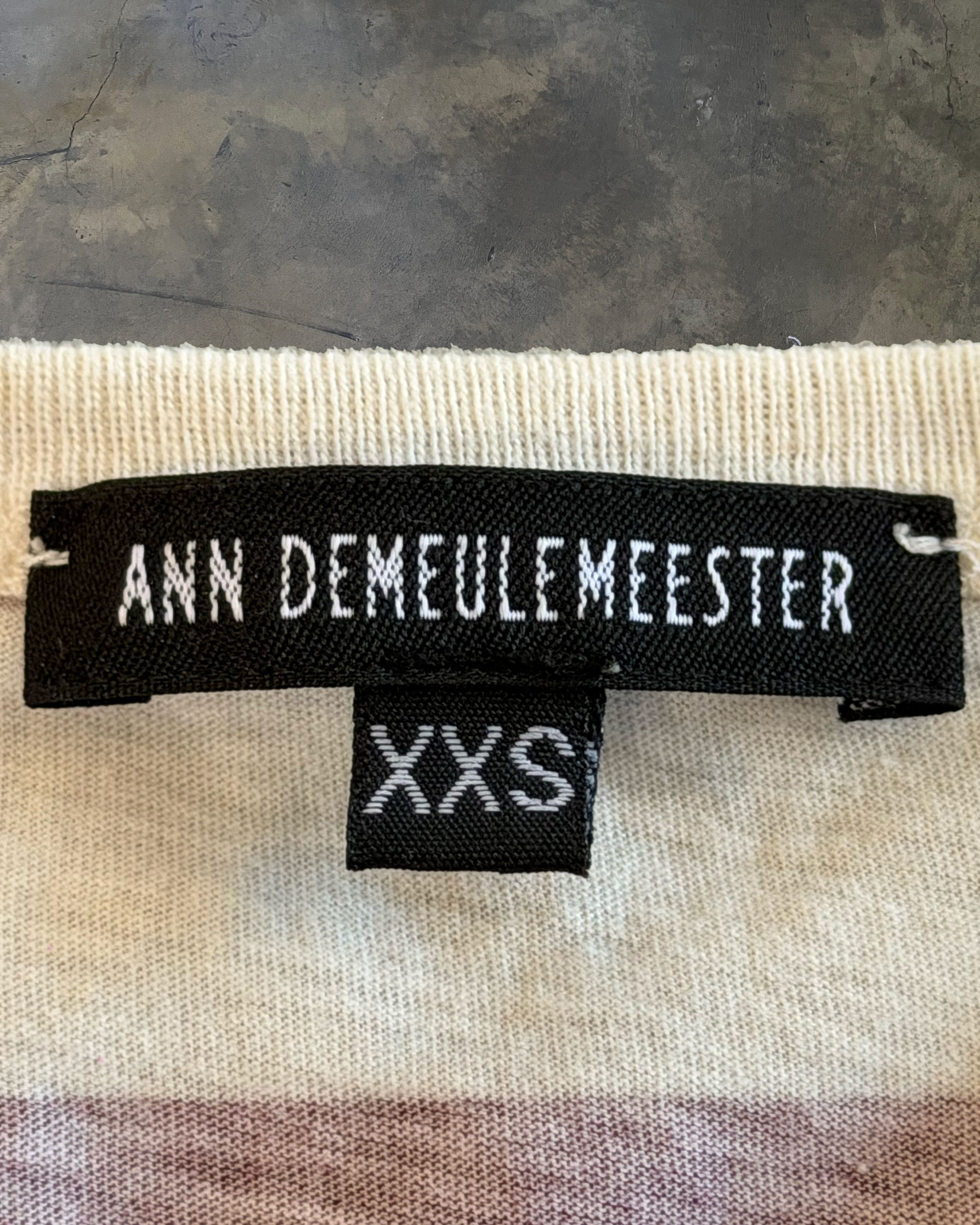 Ann Demeulemeester ANN DEMEULEMEESTER STRIPED RED TEE Size US XXS / EU 40 - 5 Thumbnail