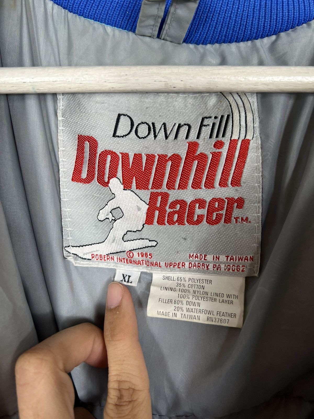 Japanese Brand 🔥 DOWNFILL DOWNHILL RACING PUFFER BOMBER JACKET Size US XL / EU 56 / 4 - 12 Thumbnail