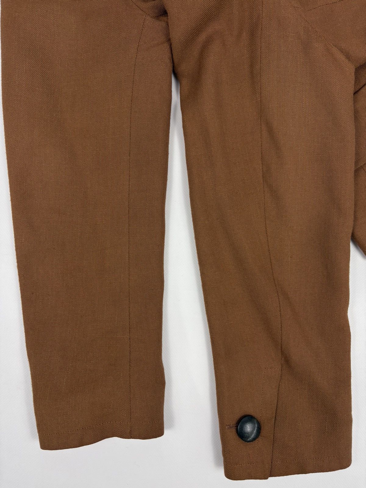 Yves Saint Laurent Rare 70's YSL Variation Rive Gauche Linen Elegant Set 2 Piece Skirt Suit Blazer Jacket Size M / US 6-8 / IT 42-44 - 19 Thumbnail