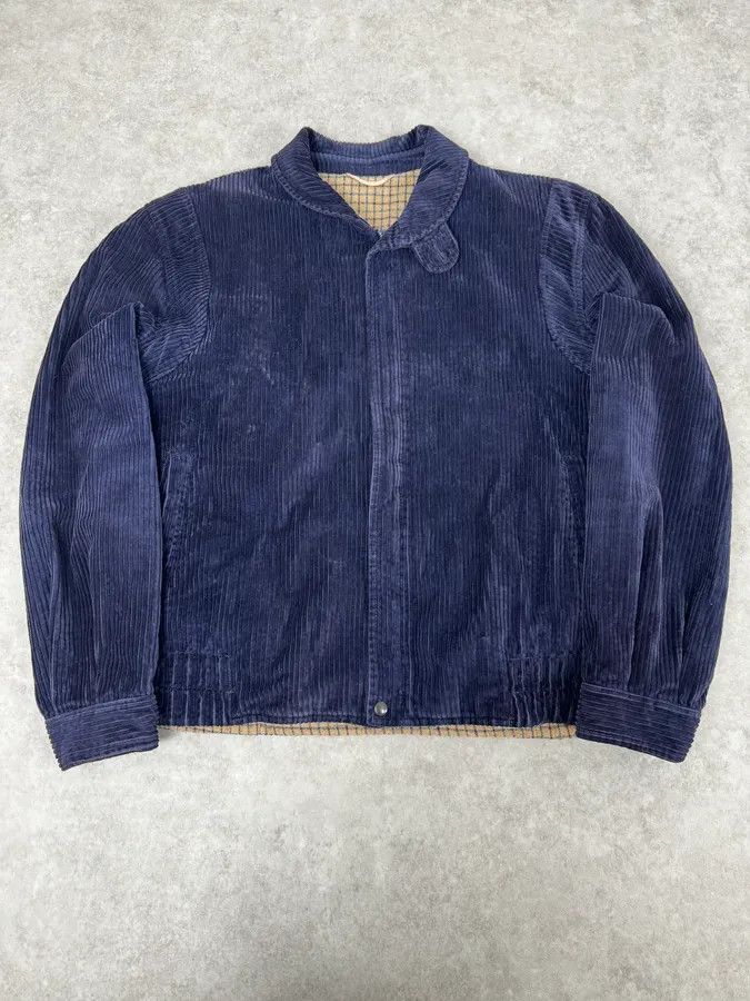 Valentino 1990s Valentino Navy Corduroy Premium Jacket Size US M / EU 48-50 / 2 - 1 Thumbnail