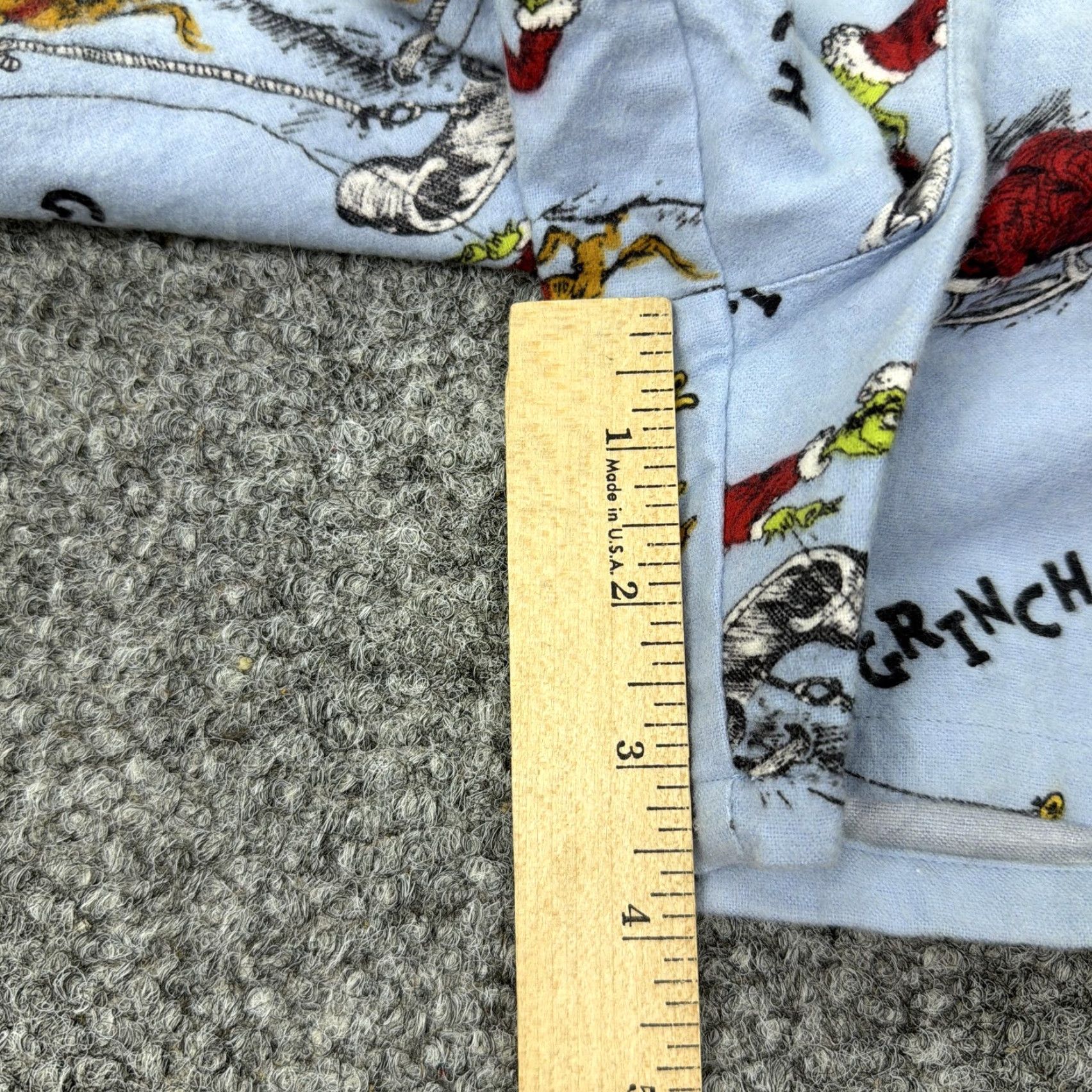 Vintage Dr Seuss Grinch Pajama Shorts Mens Large Blue Christmas Sleep Lounge Boxers Size US 33 - 6 Thumbnail