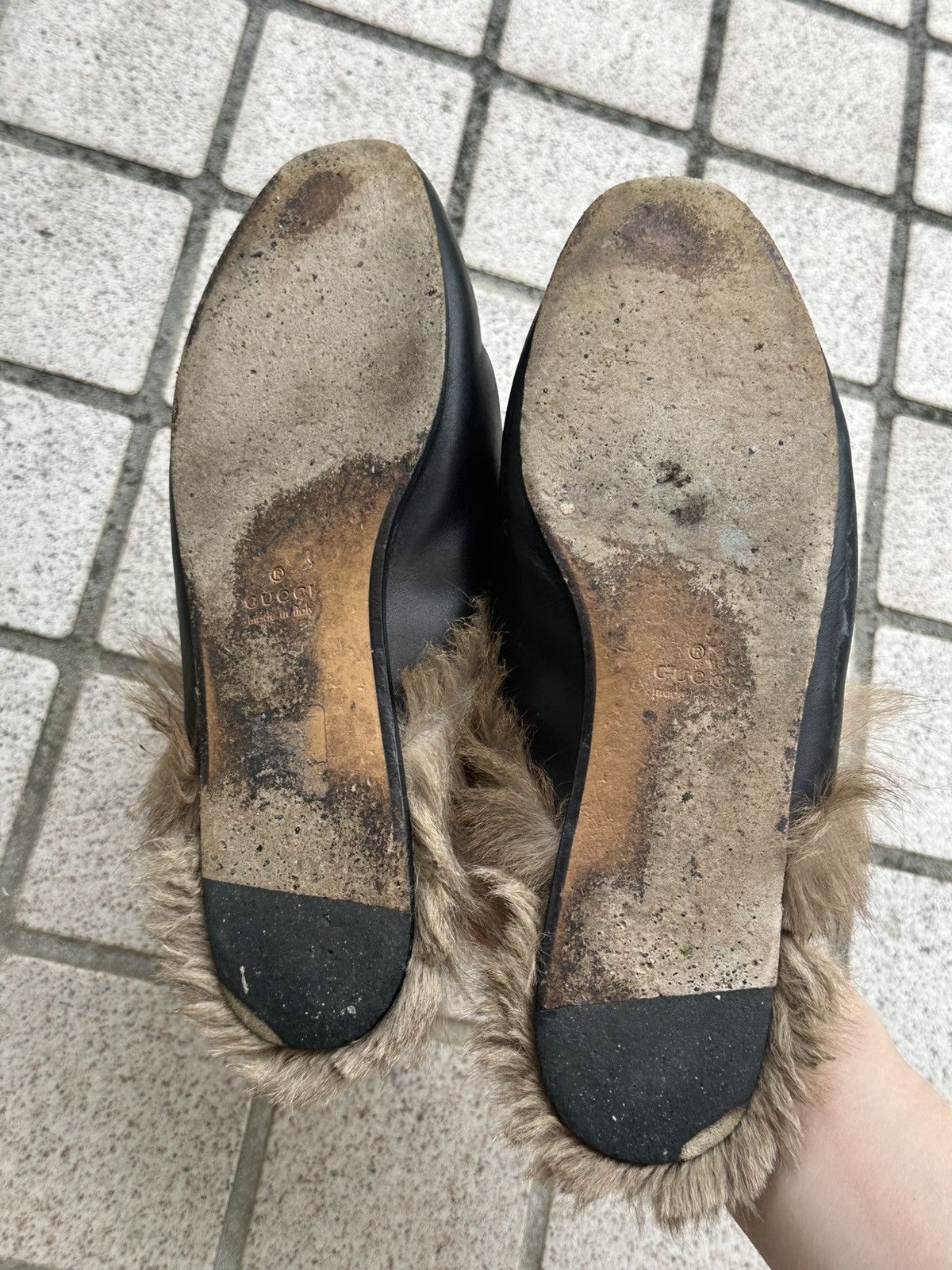 Gucci Gucci Horse Bit Fur Leather Mules Size US 6.5 / IT 36.5 - 2 Thumbnail