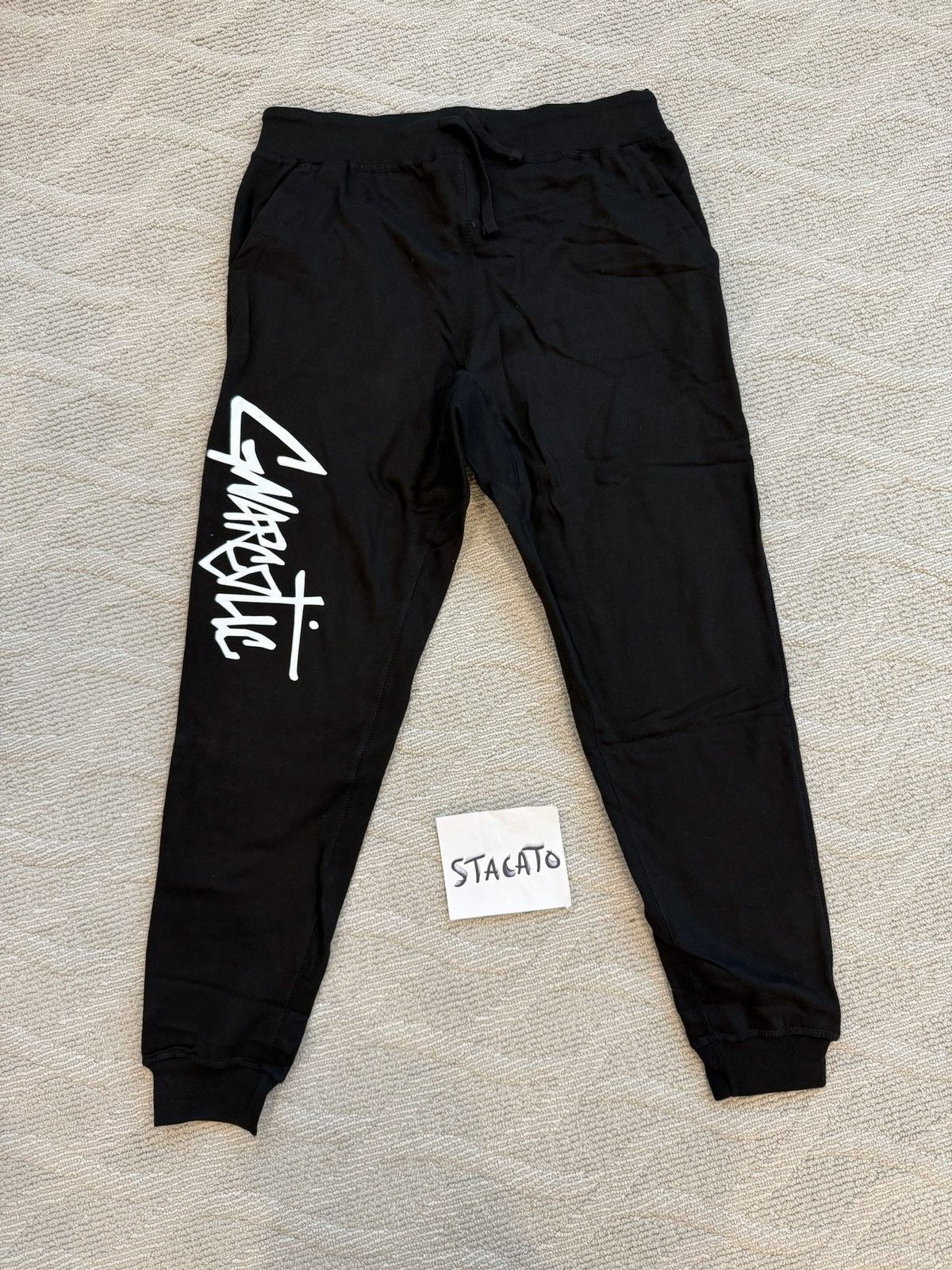 Rap Tees × Vintage Gnarcotic Lil Gnar Basic Logo Sweatpants Black Size US 38 / EU 54 - 1 Thumbnail