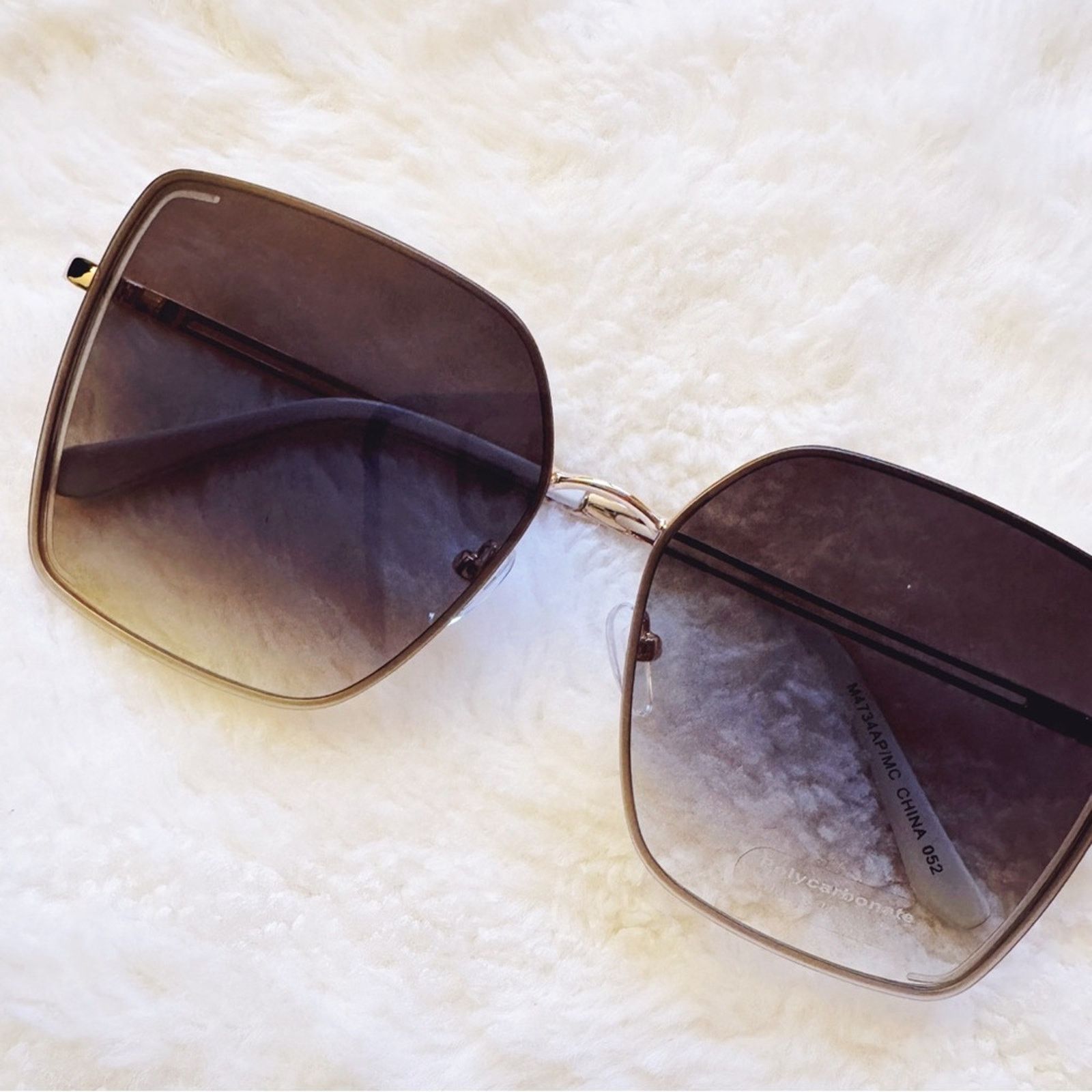 Other Monica Clear Blue Geometric Sunglasses Size ONE SIZE - 2 Thumbnail