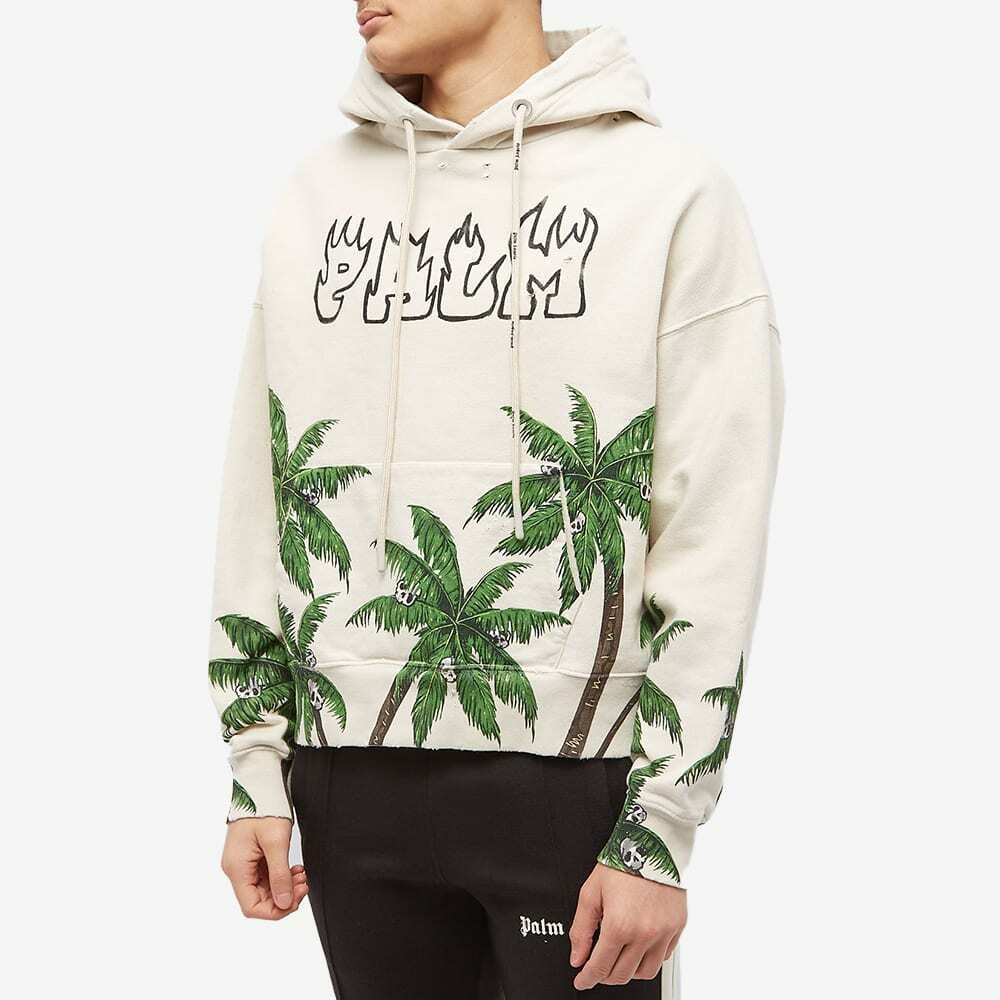 Palm Angels o1y0325 Logo Hoodie in Off White/Green Size US XS / EU 42 / 0 - 3 Thumbnail